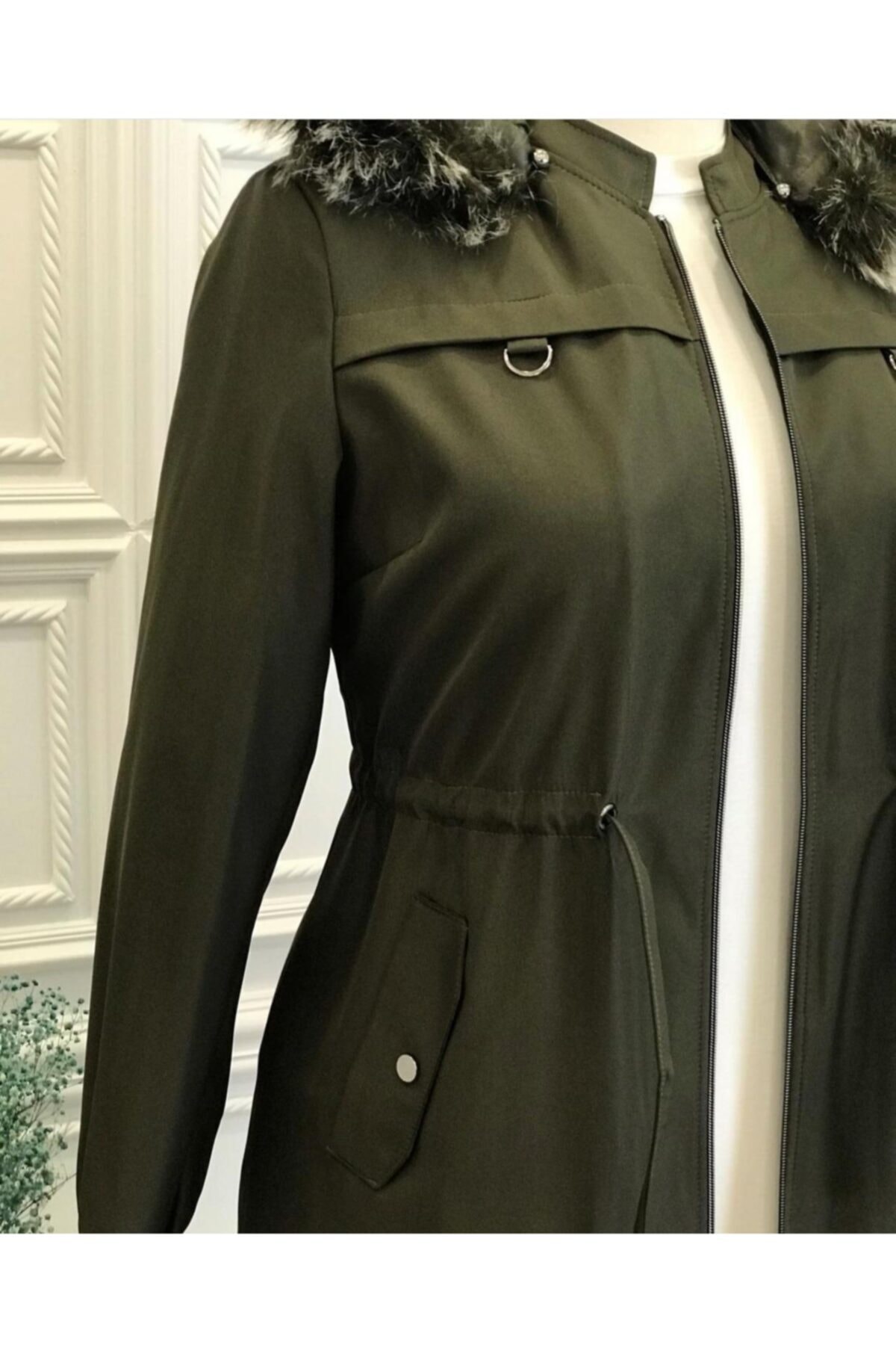 HAVİN GİYİM Havin Tam Boy Içi Kürklü Bondid Manto