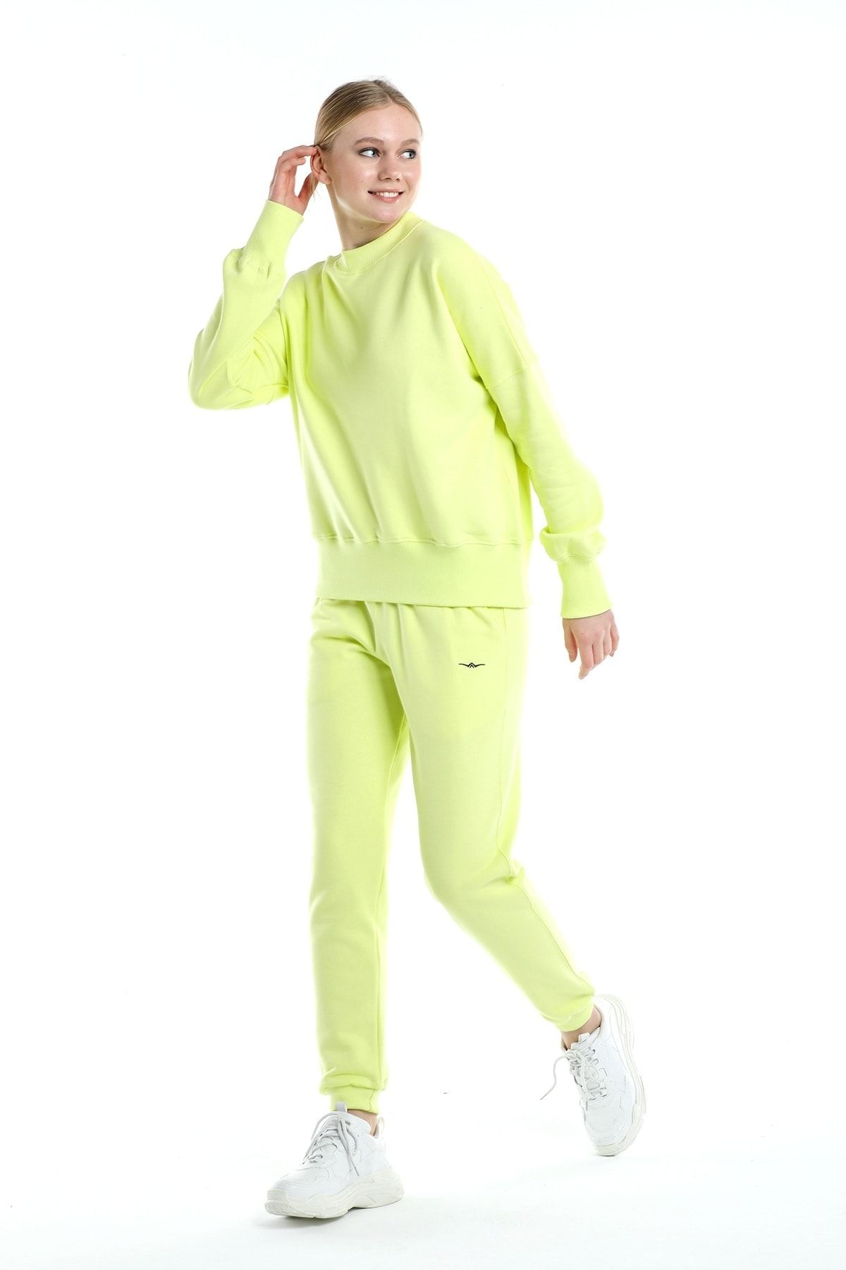 BESSA Oversize Pamuklu Eşofman Takımı Limon