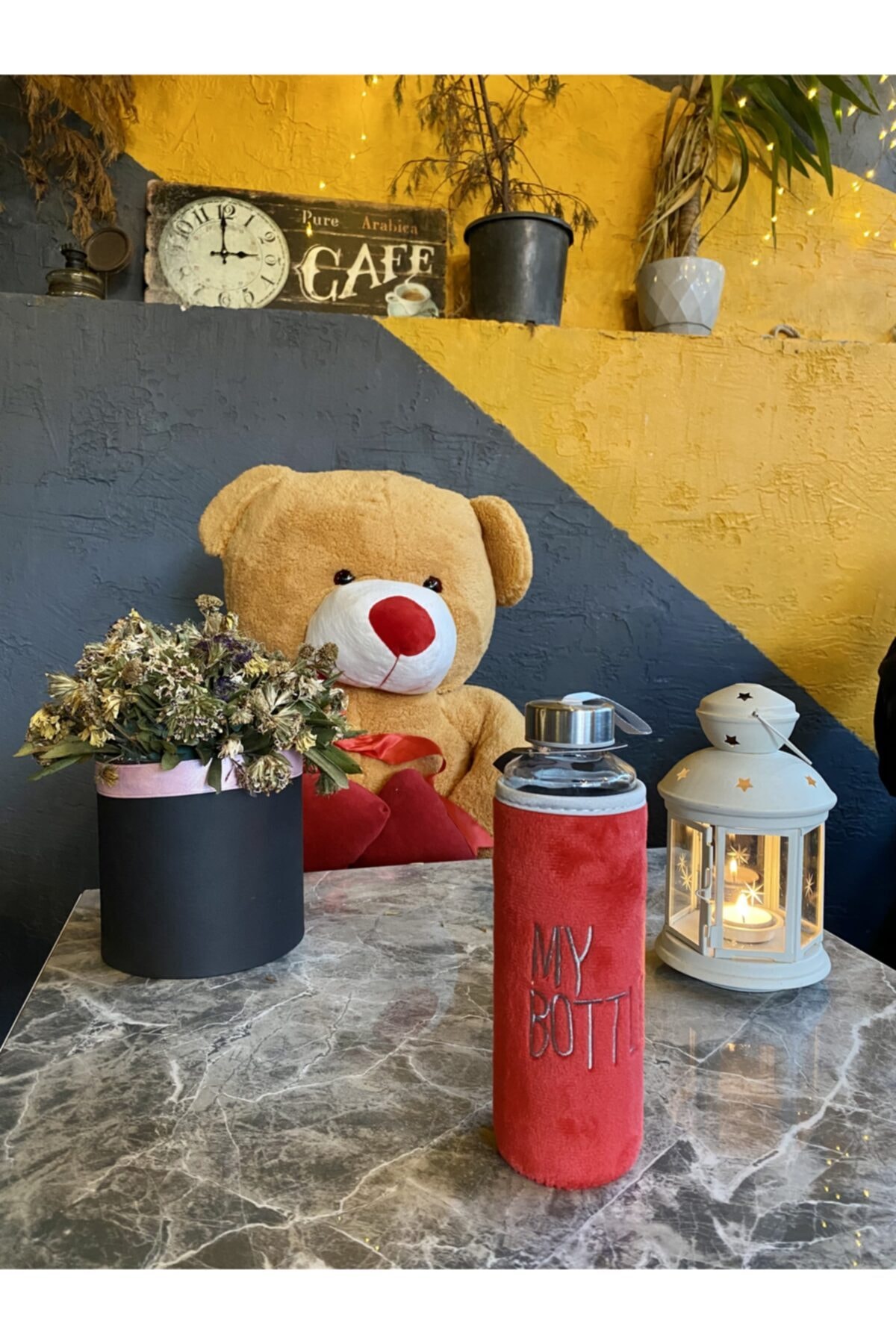 KARAMANLARGROUP Peluşlu Cam Matara