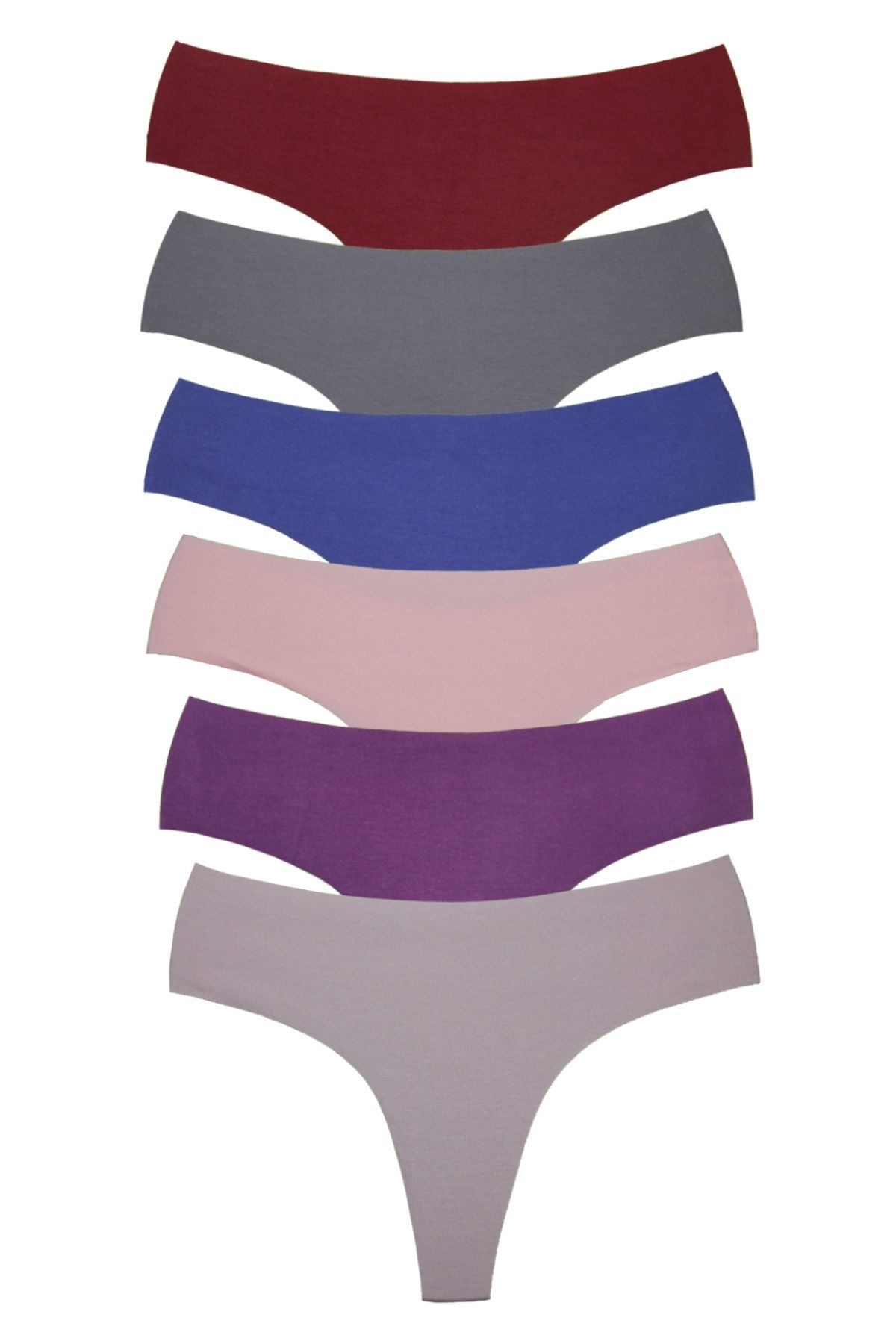 Cottondance Kadın Pamuk Tanga/string Lazer Kesim Dikişsiz Iz Yapmaz Külot 6'lı Mix Paket