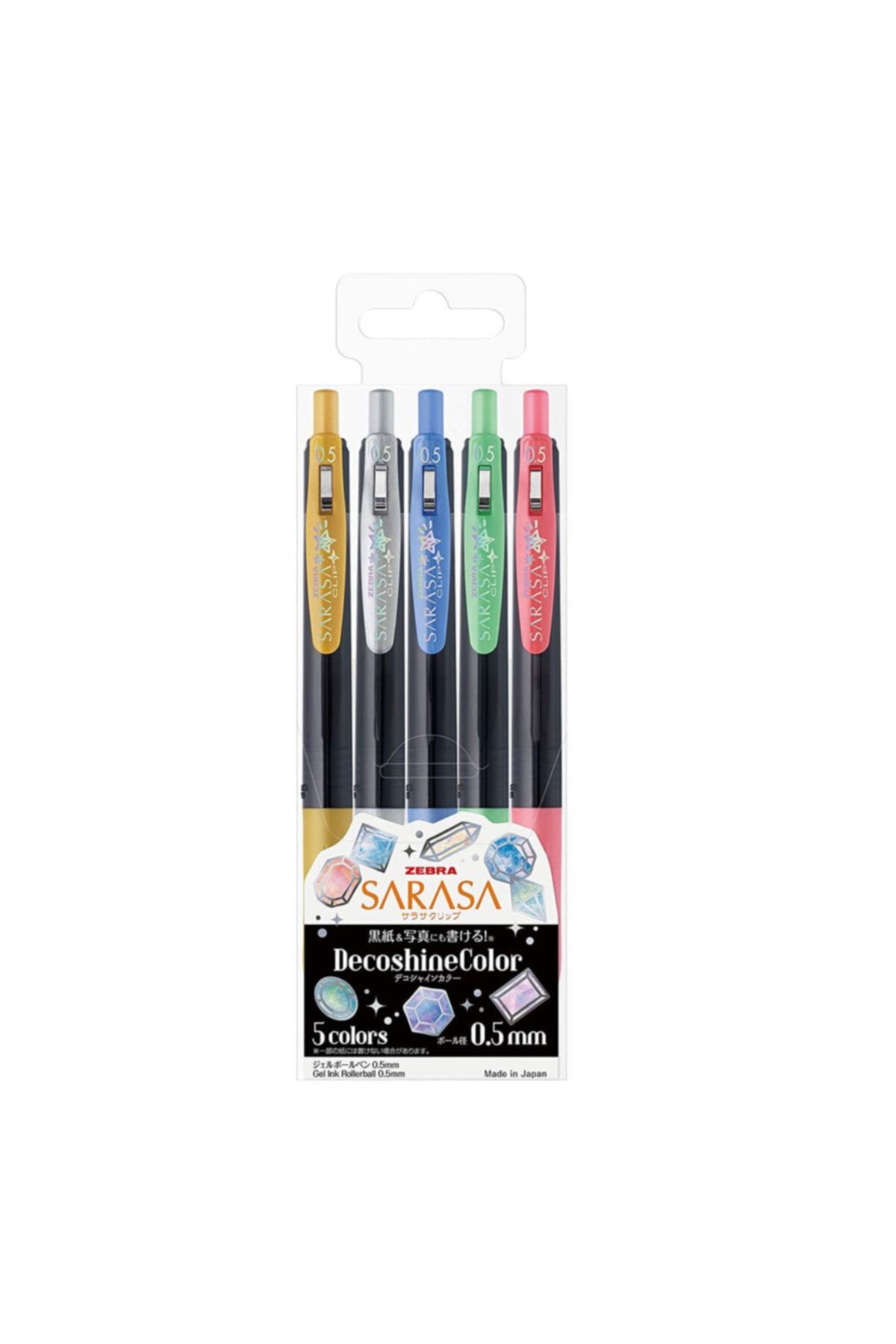 Zebra Sarasa Clip Decoshine 5li Jj15-5c-sh