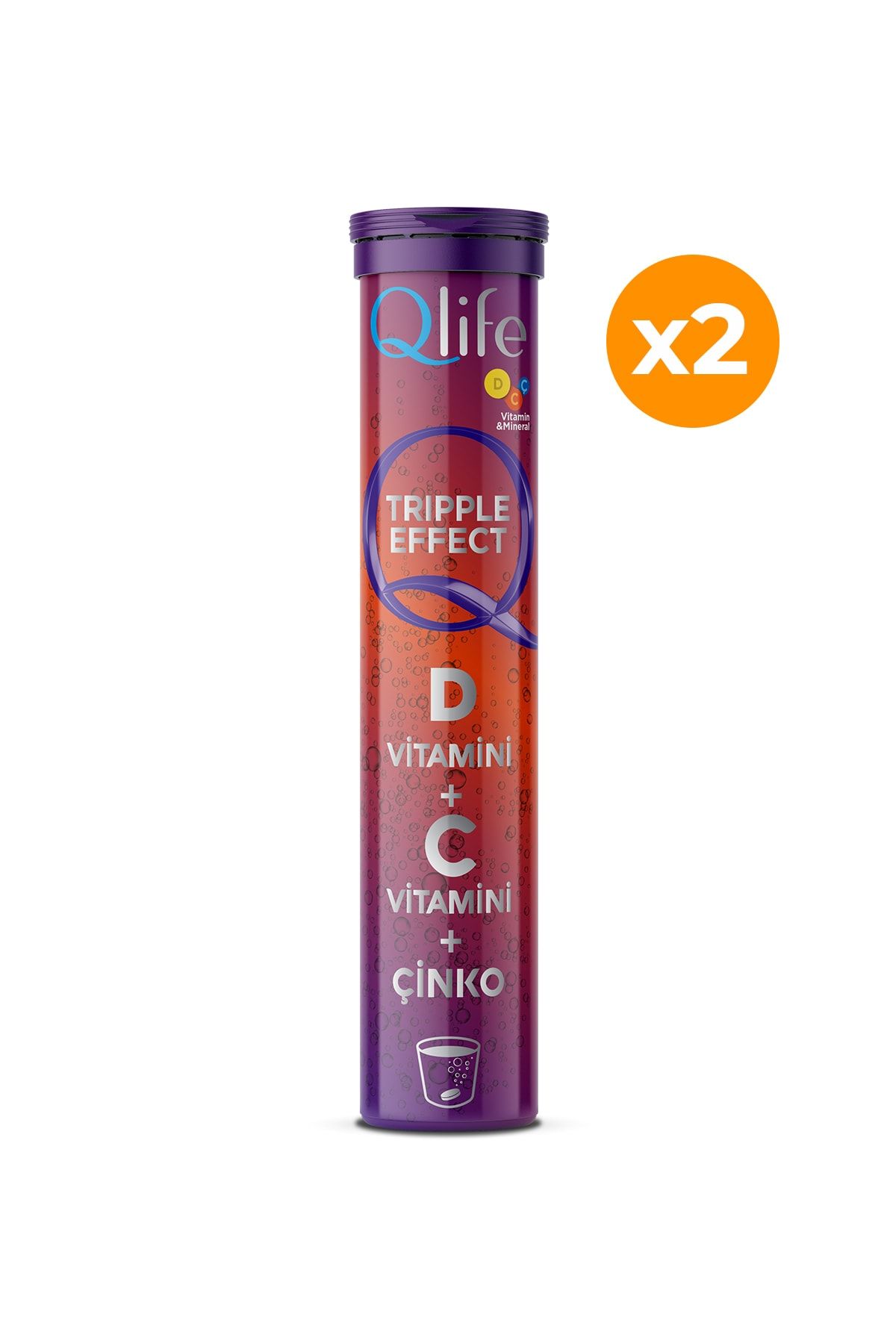 Q LİFE Qlife Tripple Effect 20 Efervesan 2 Adet