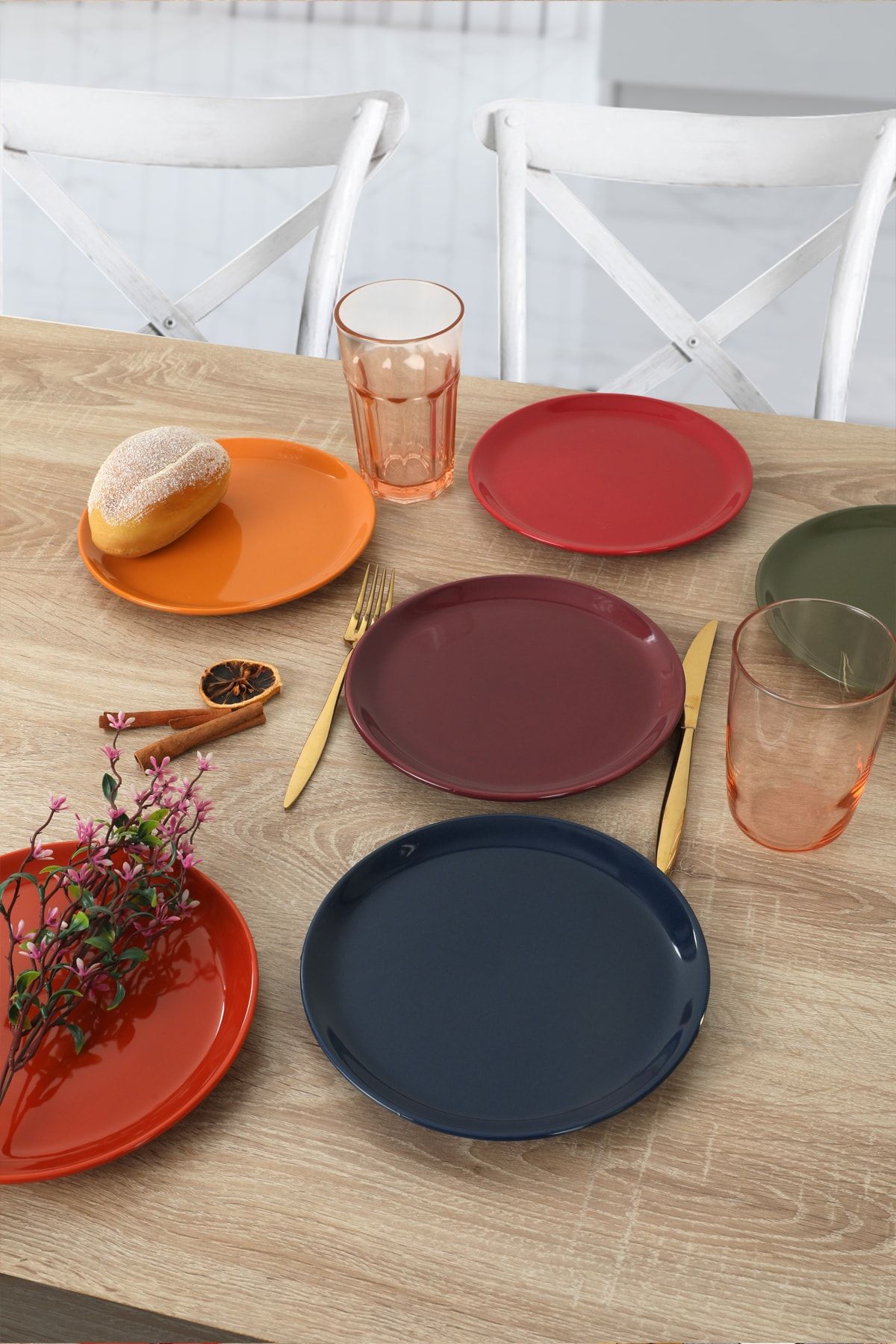 Keramika Rainbow Hitit Pasta Tabağı 20 Cm 6 Adet