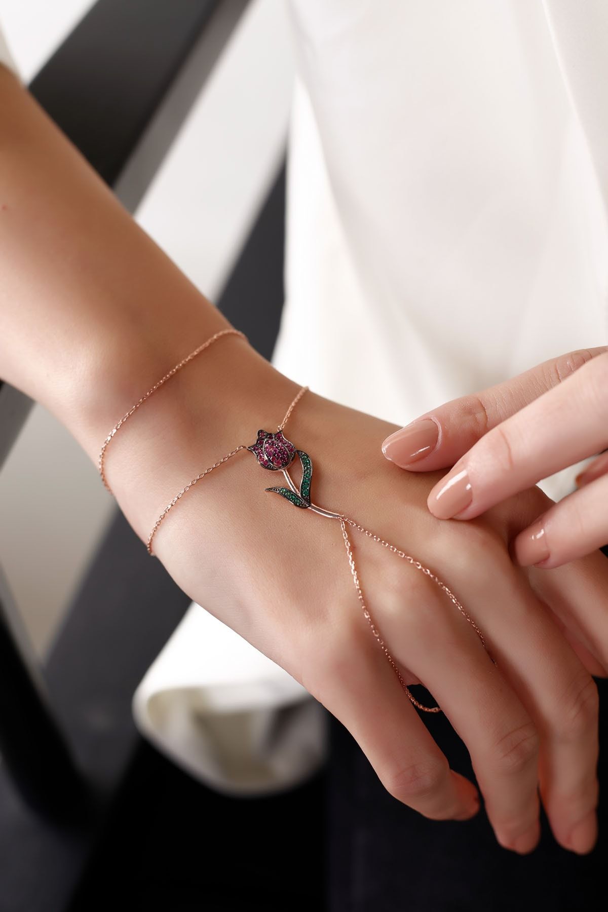 Lia Berto Rose Lale Model 925 Ayar Gümüş Şahmeran