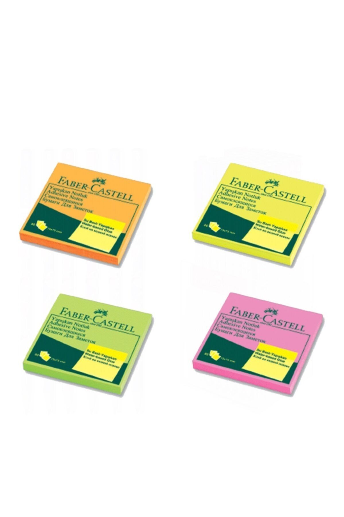 Faber Castell Canlı Renkler 4lü Yapışkan Notluk Seti