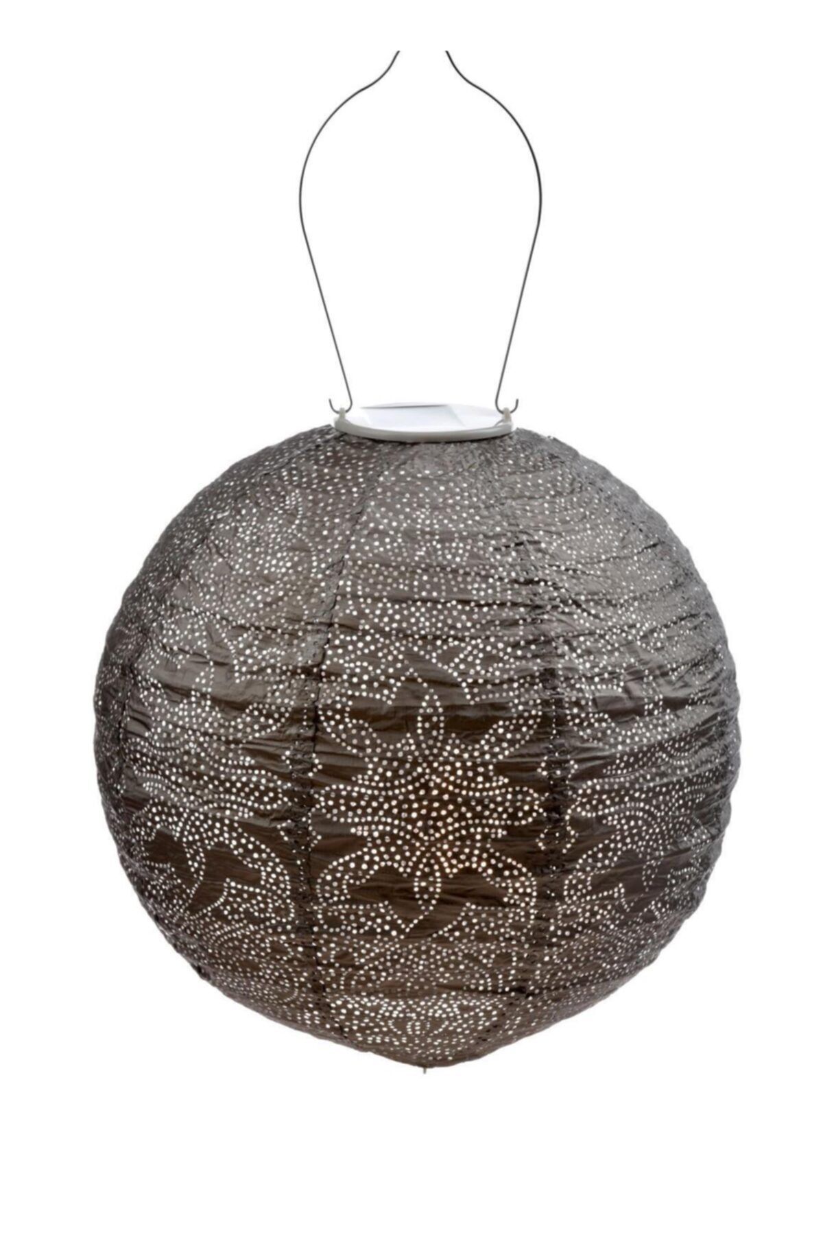 Via Gardenia Marrakesh Petrol Yeşili Yuvarlak Solar Fener 30cm
