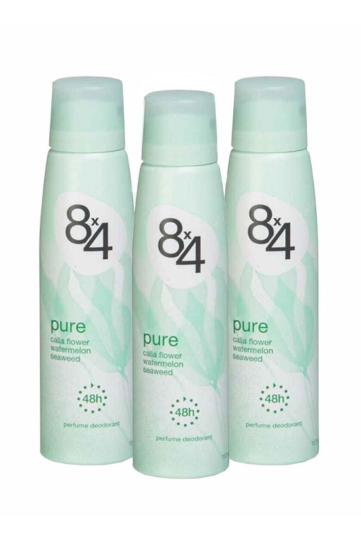 8x4 Pure 150 ml Deodorant x 3 Adet