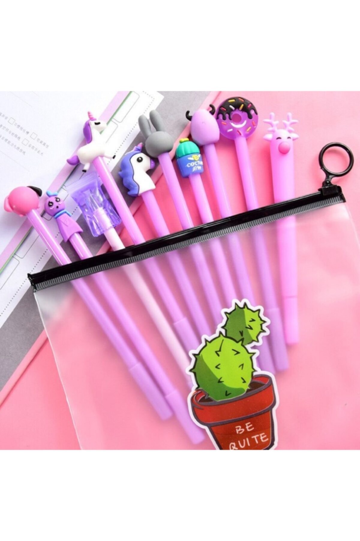 AKSESUARIM 10 Adet/takım Kalem Unicorn Kalem Kawaii Okul Malzemeleri