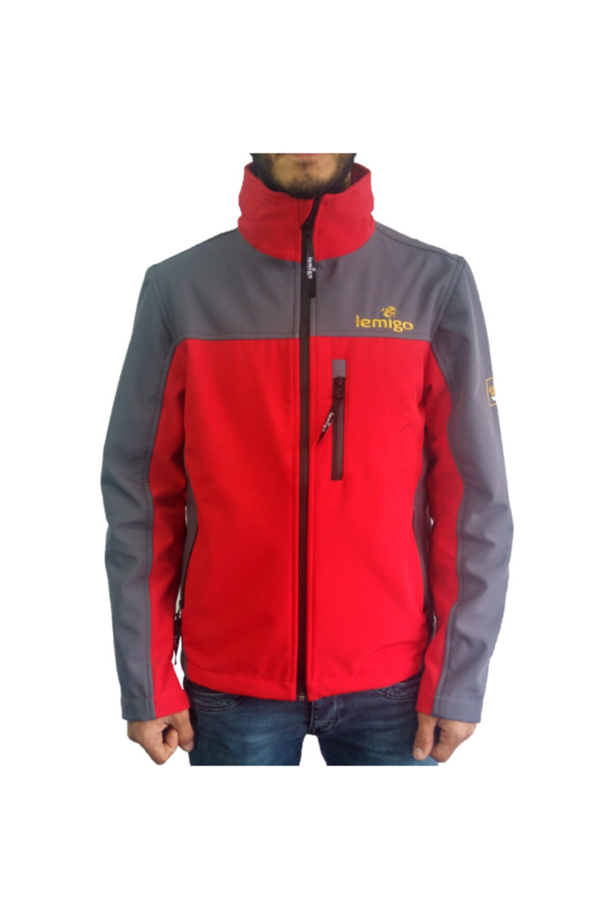 e life tasarım Softshell Mont Kırmızı-gri L