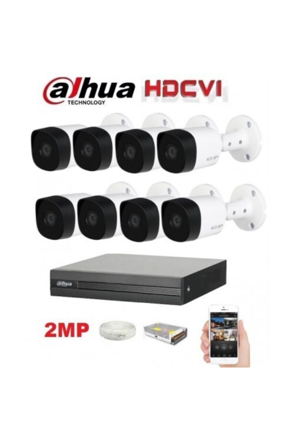 DAHUA 8 Kameralı 2mp 1080p Dış Mekan Güvenlik Sistemleri
