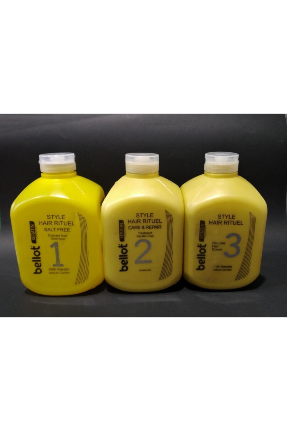 Sirzade Bellot Keratin 3 Lü Set Bellot Keratin Hair Care Kit (1000 Ml*3 Parça) Brezilya Fonü