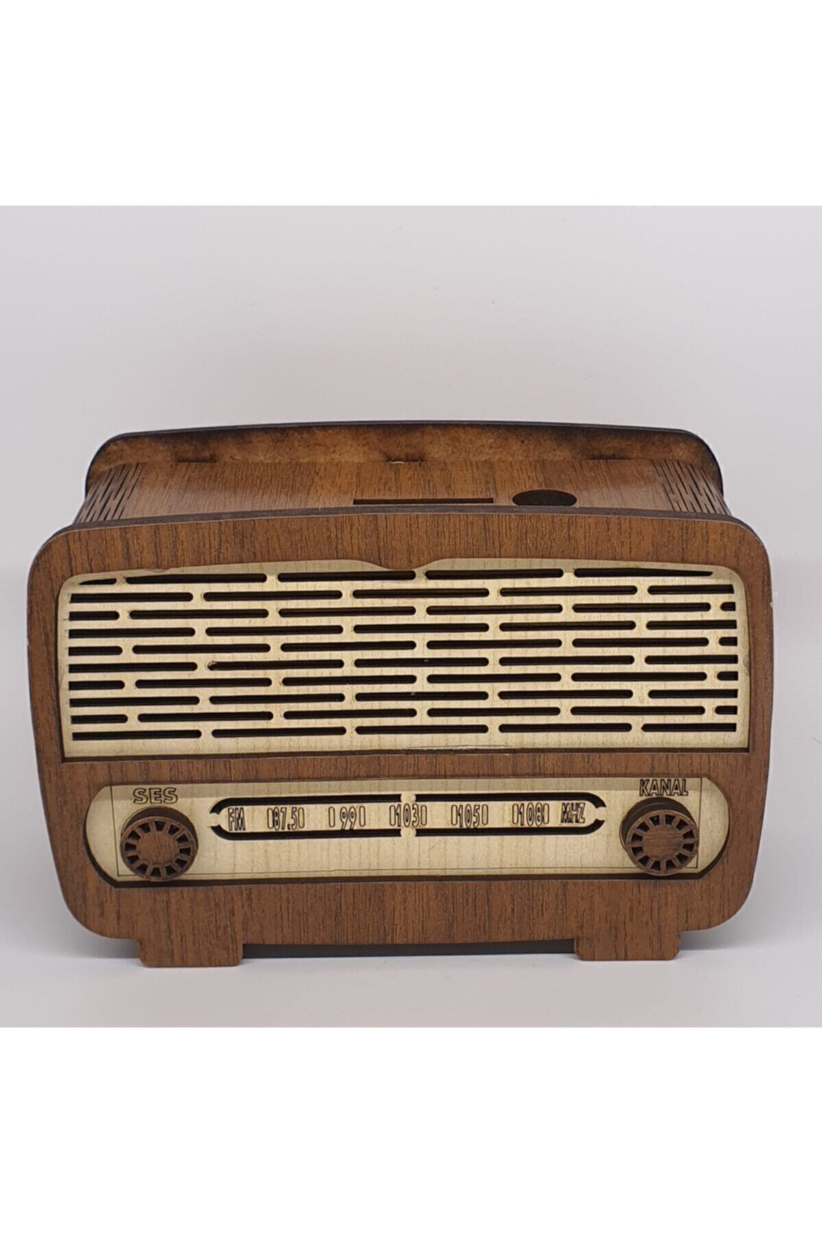 Didymahome Rustik Ahşap Radyo Kumbara