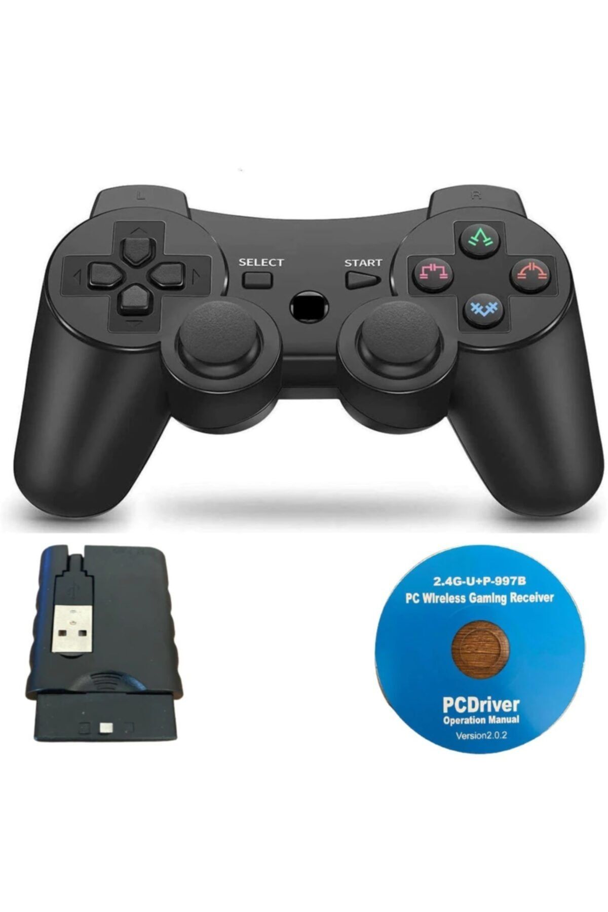 BERRE Zinetech Wireless Kablosuz Ps2 Ps3 Pc Uyumlu Oyun Kolu Konsolu Joystick