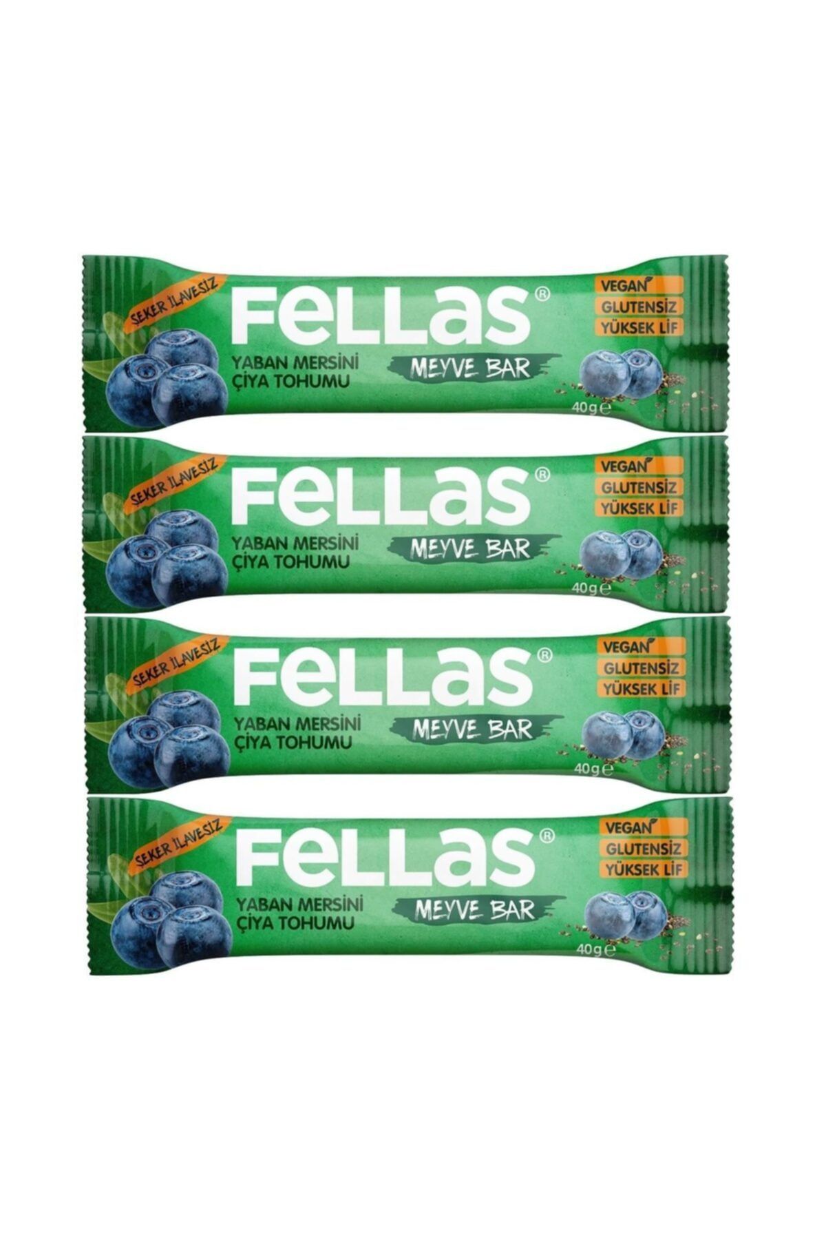 Fellas Slim Lif Bar Chia Ve Yaban Mersini 40gr 4 Adet