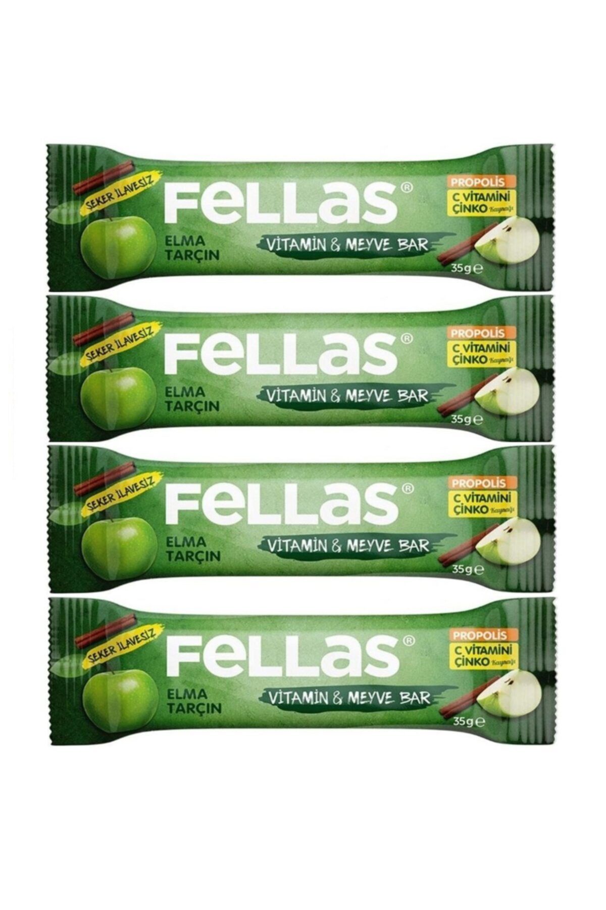 Fellas Vitamin Meyve Bar Elma Ve Tarçın 35gr 4 Adet