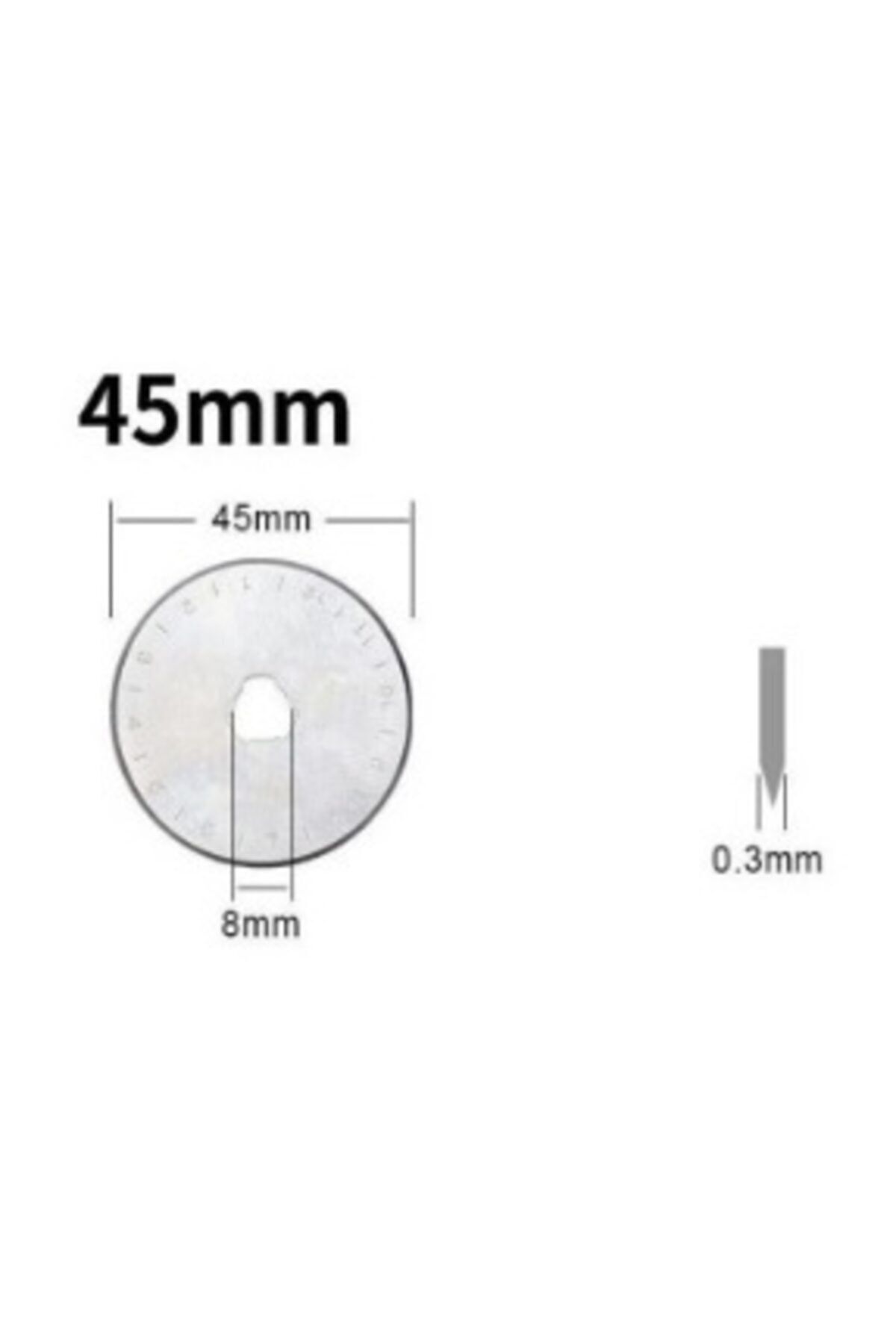 Kırkyama Patchwork Home 45mm Yuvarlak Bıçak Rulet, Döner Disk Kumaş Karton Kesici 10 Adet Yedek Bıçak Bıçağı