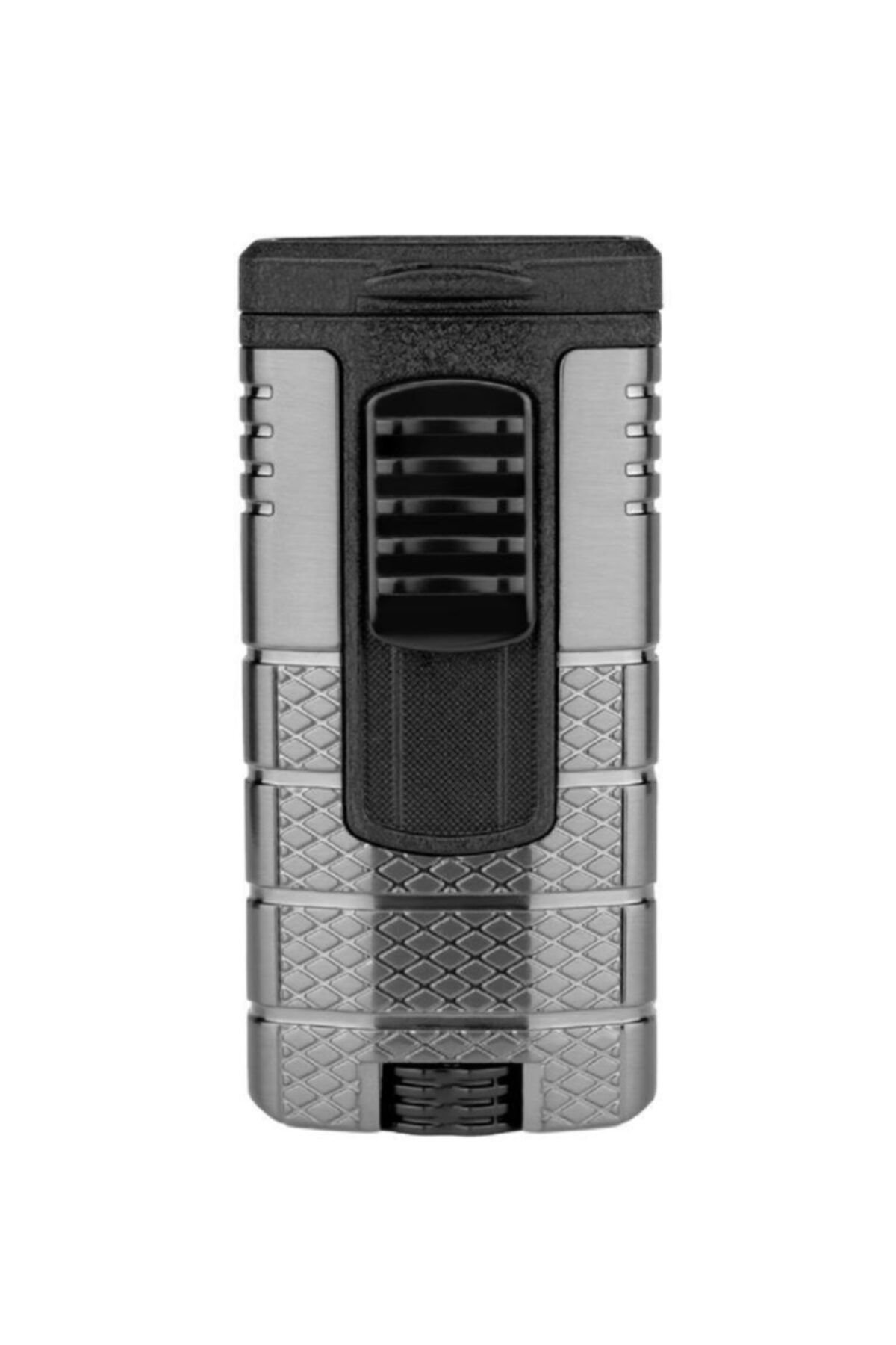 Xikar Tactical Triple Lighter Gunmetal Siyah Çakmak
