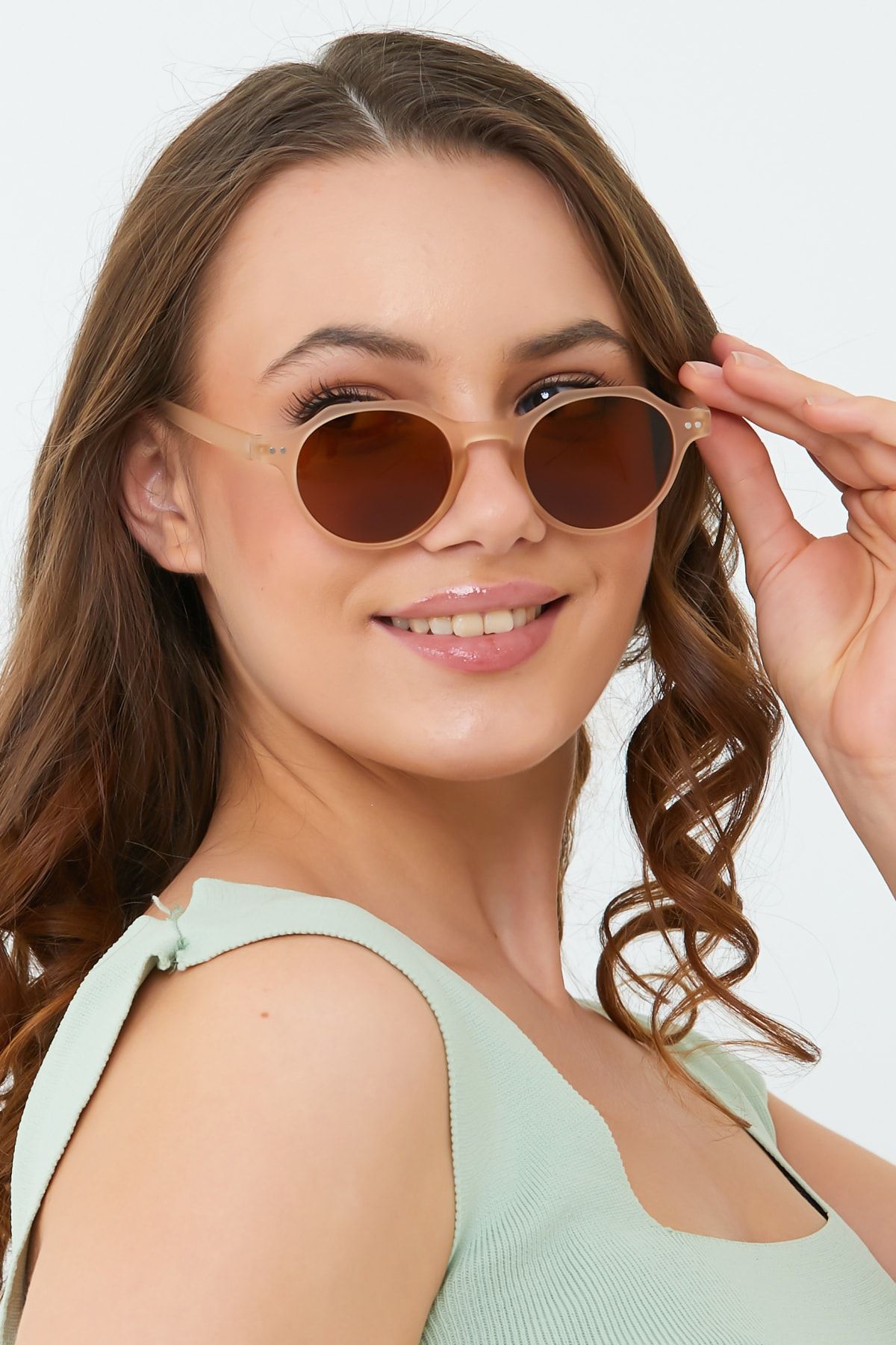 Nilu Moda Bej Unisex Güneş Gözlüğü
