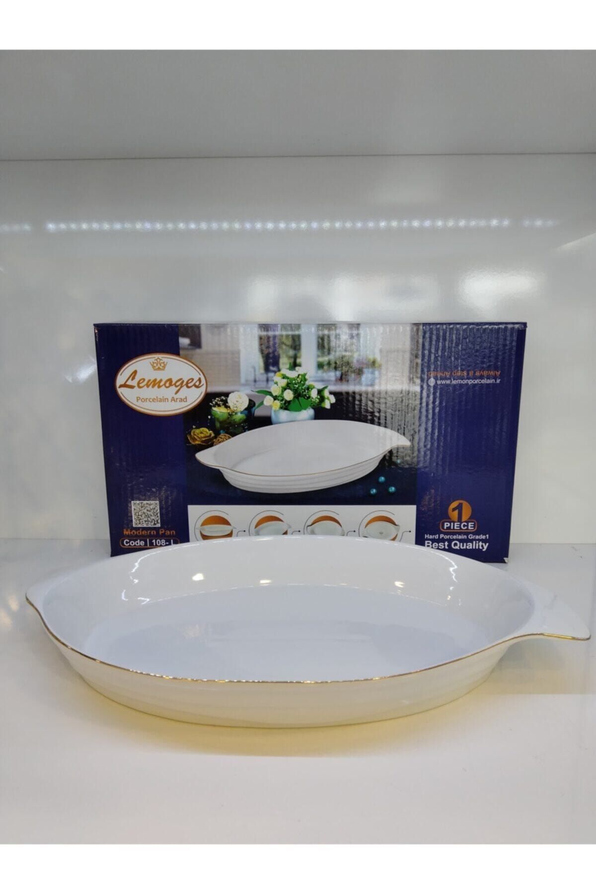 çerçi Porselen Servis-fırın Kabı Oval Büyük