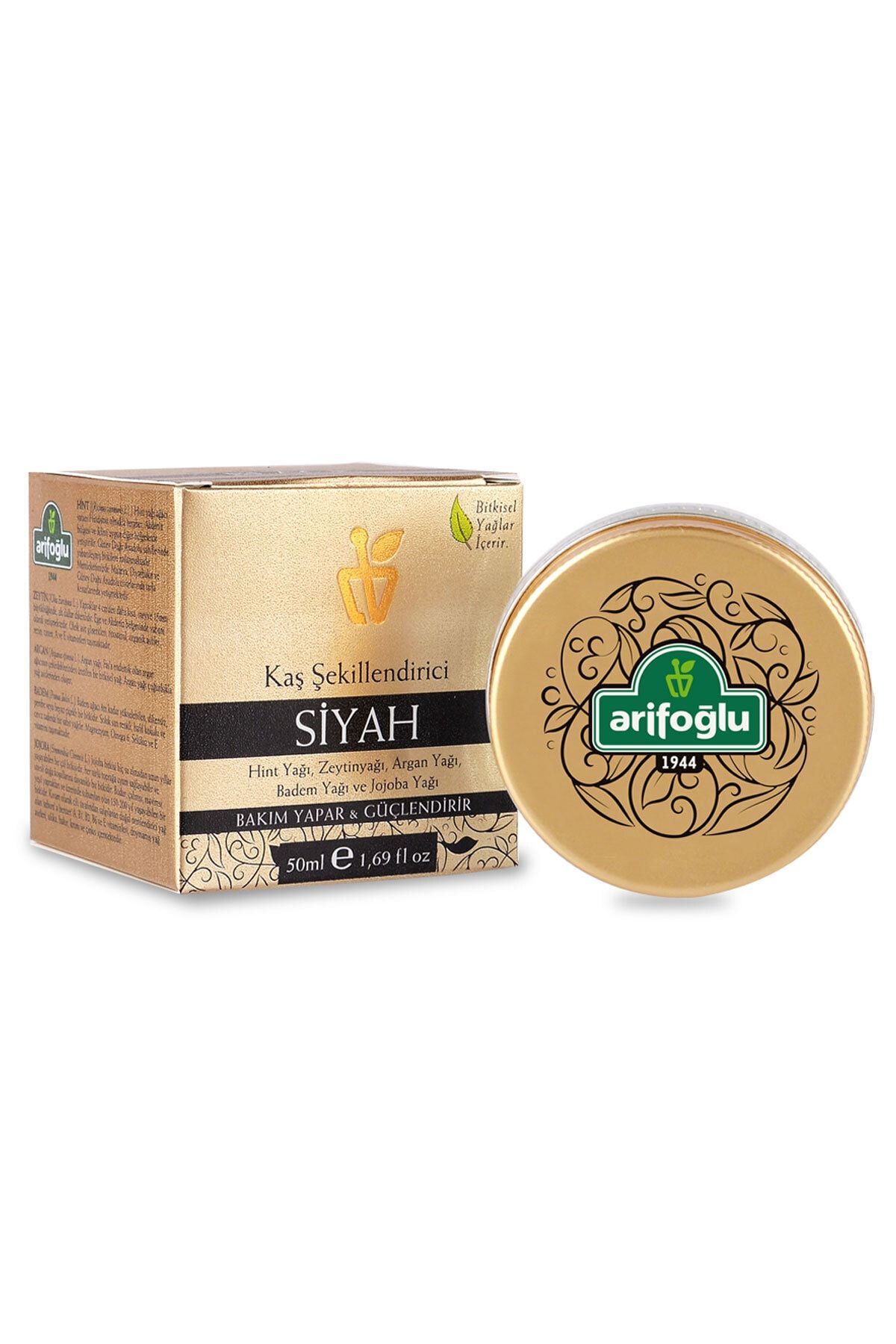 Arifoğlu Kaş Şekillendirici - SİYAH  Rengi 50ml- BAKIM YAPAR & GÜÇLENDİRİR Sabitleyici