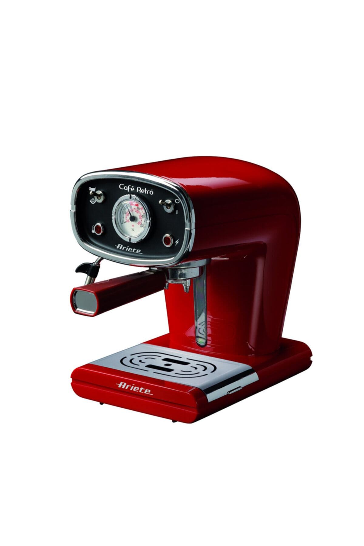 ARIETE Ceffe Retro Cappuccino/Espresso Makinesi Kırmızı