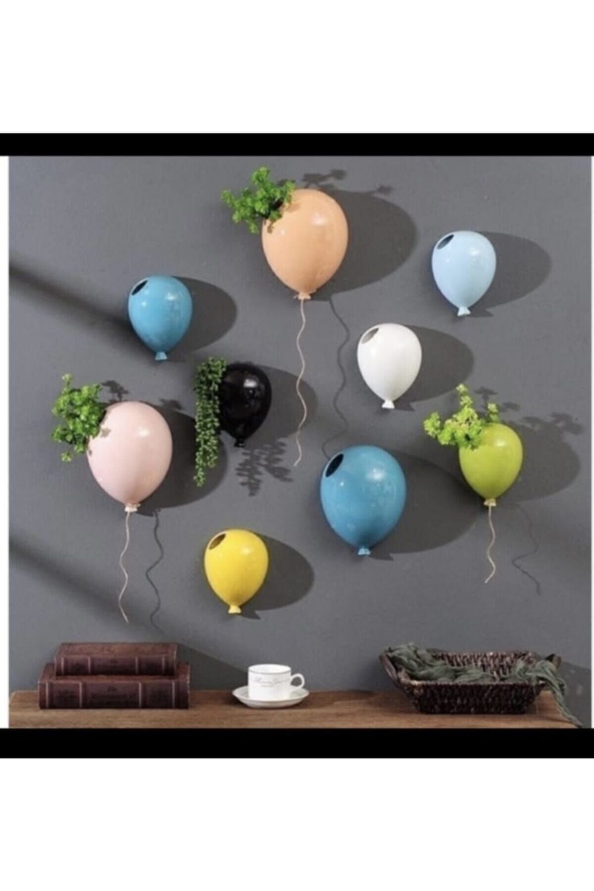 Kaktüs Saksı Dünyası 9 Adet Balon Saksı Dekoratif Duvar Aksesuarı