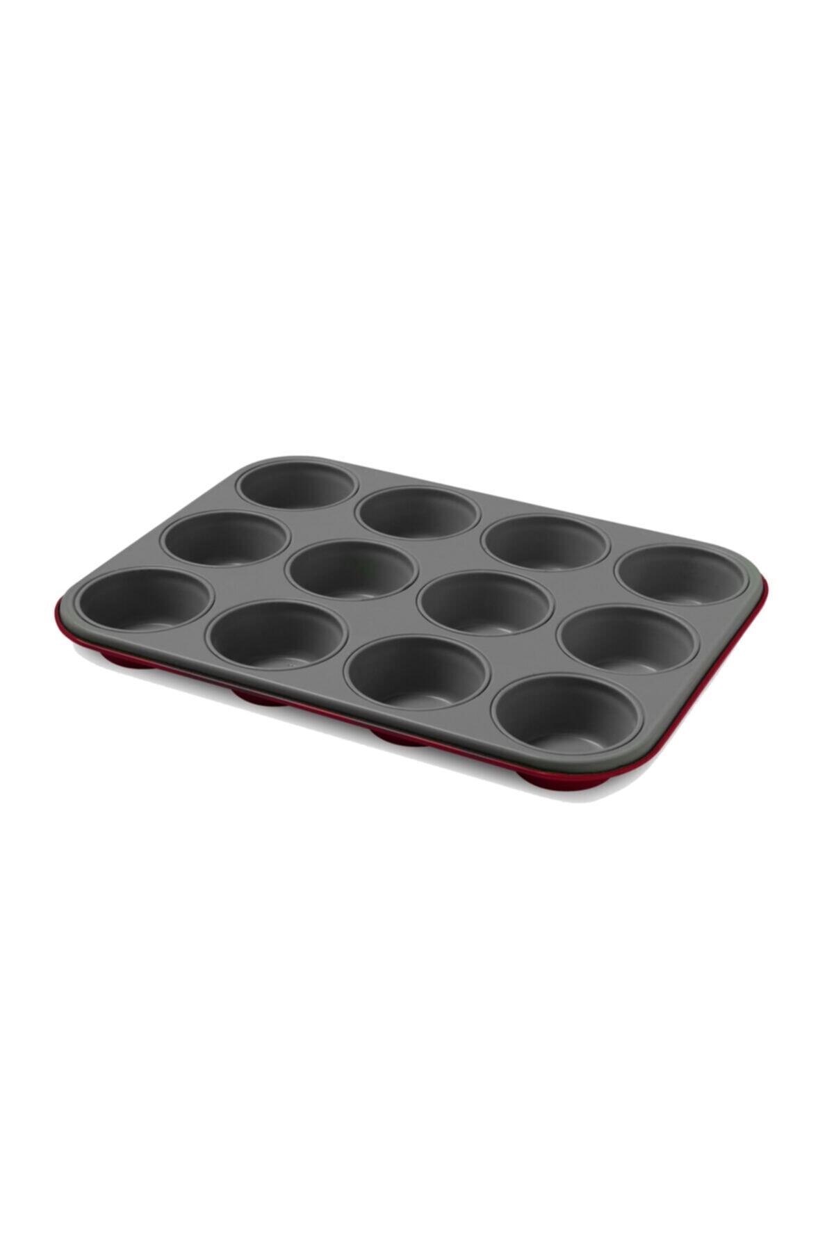 Aryıldız Granit 12'li Muffin Kalıp Kırmızı