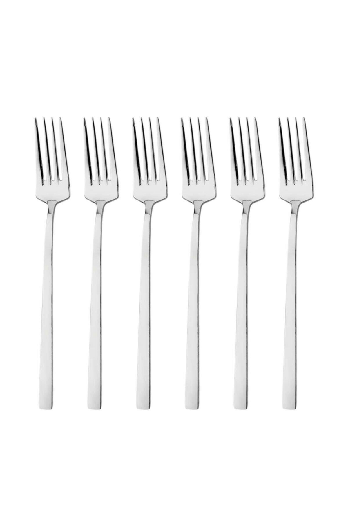 Schafer Twıst Yemek Çatalı -6 Prç.-gri