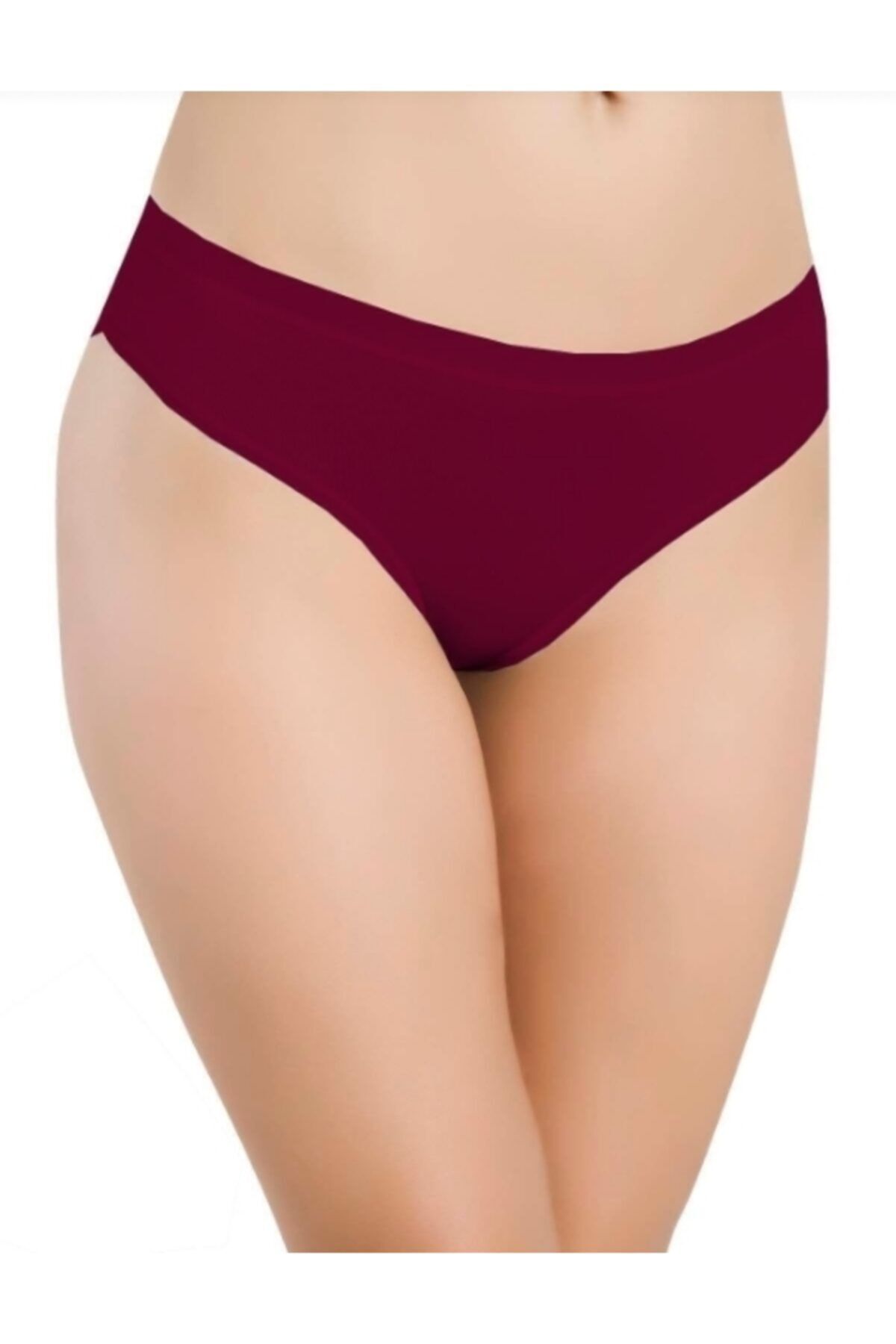 vanka tekstil Kadın Papatya Bordo Düşük Bel Slip Külot