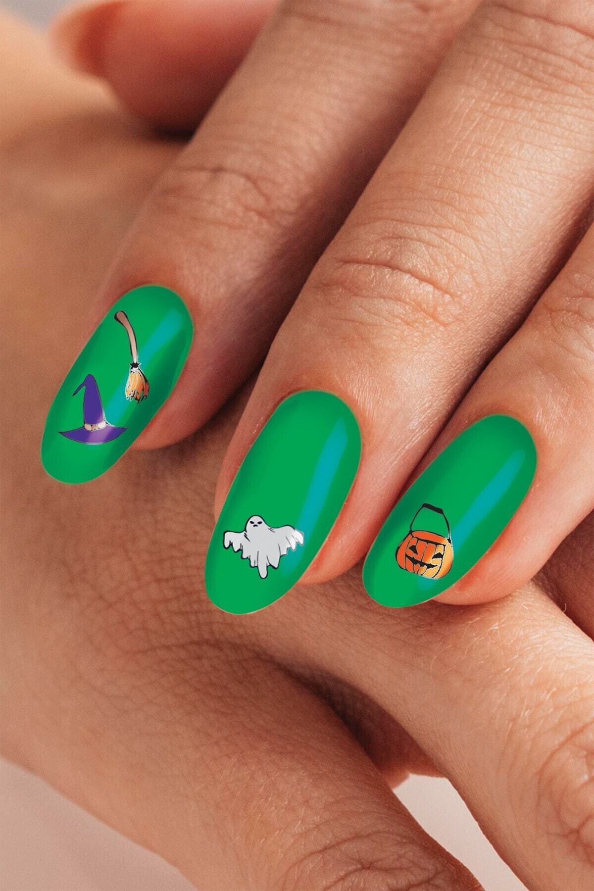 Artikel Halloween Tırnak Dövmesi, Tırnak Tattoo, Nail Art, Tırnak Sticker