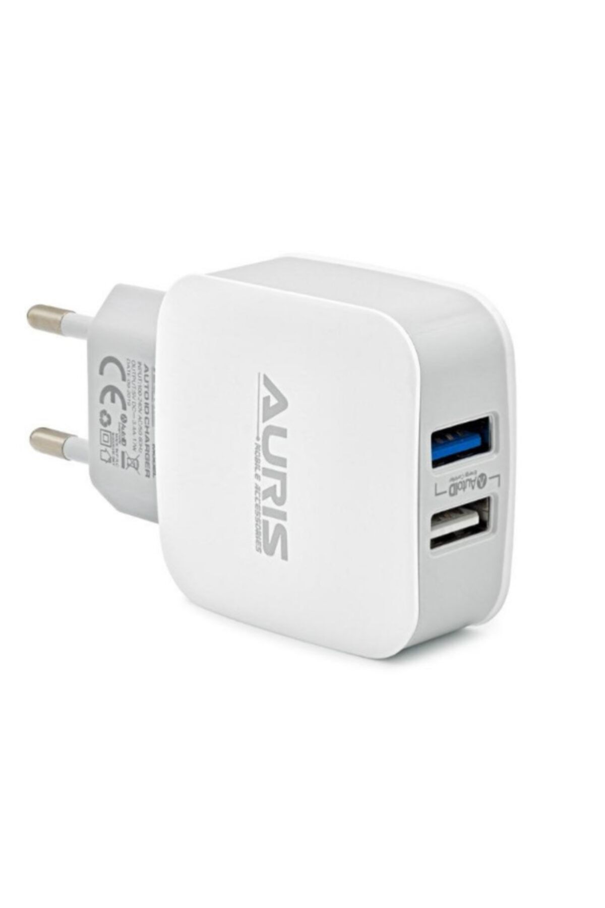 Auris Güvenlisepet 3.4 Amper Hızlı Şarj Başlığı Çift Usb Girişli 17 Watt Hızlı Şarj Başlık