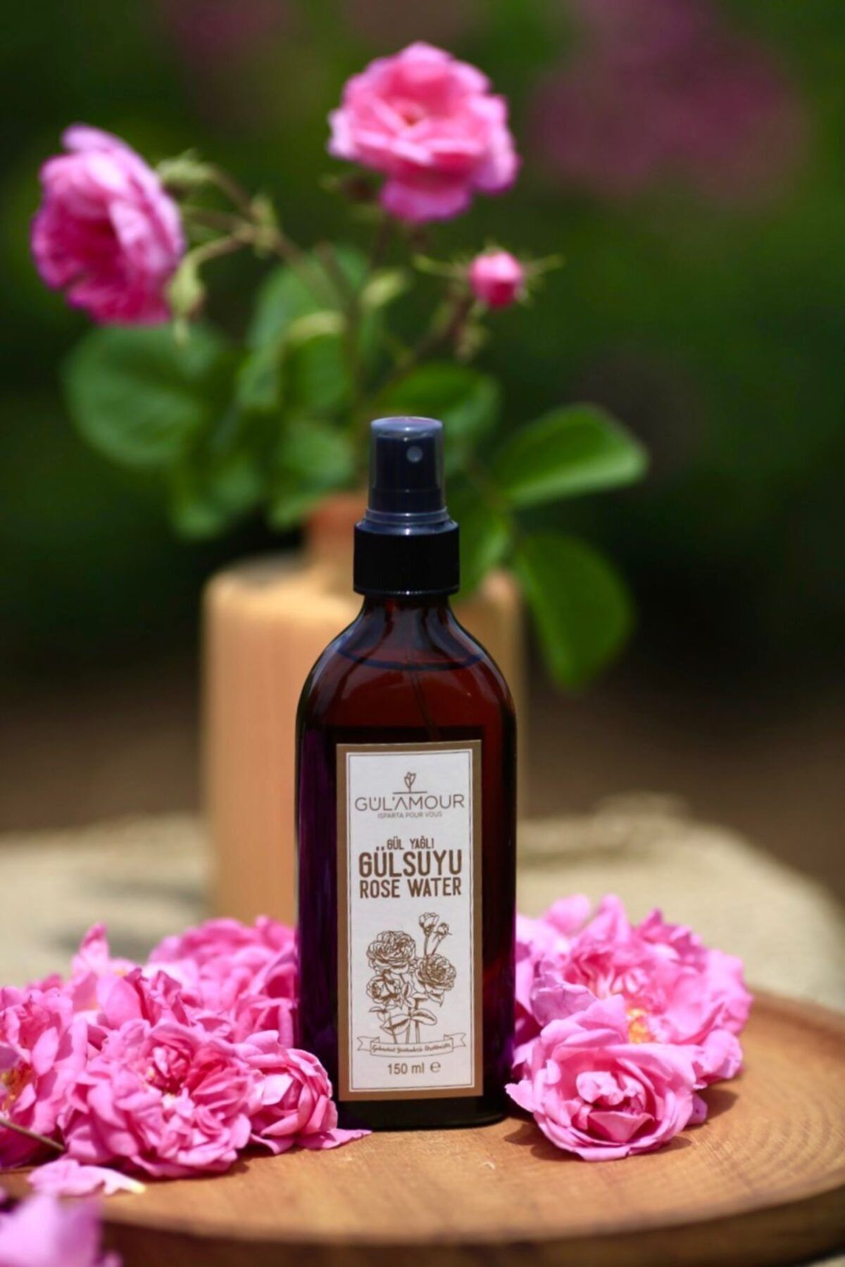 GÜLAMOUR Gül Yağlı Gül Suyu (150ml Sprey Cam Şişe)
