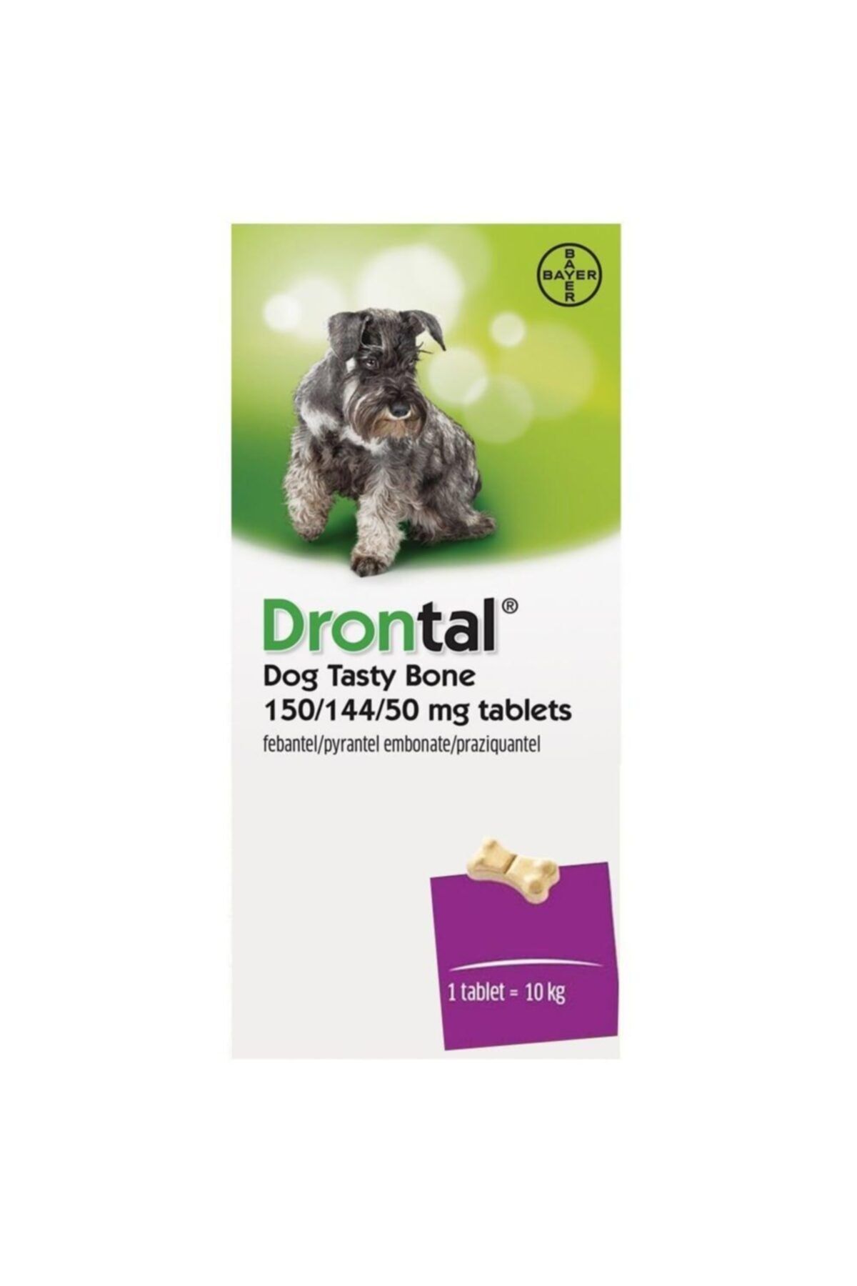 Bayer Drontal Köpekler Için Kemik Şeklinde Tablet X10 Tablet