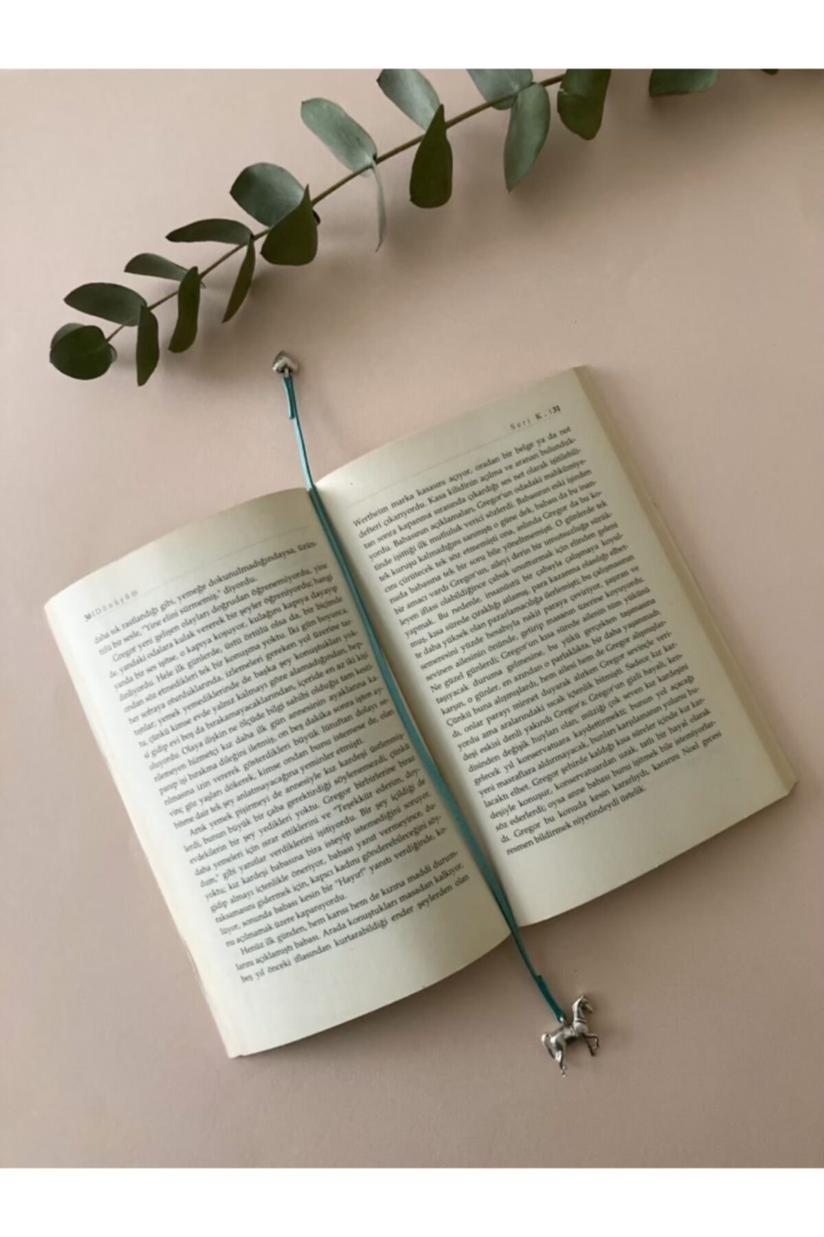 Pamuk & At El Yapımı Turkuaz Kitap Ayracı