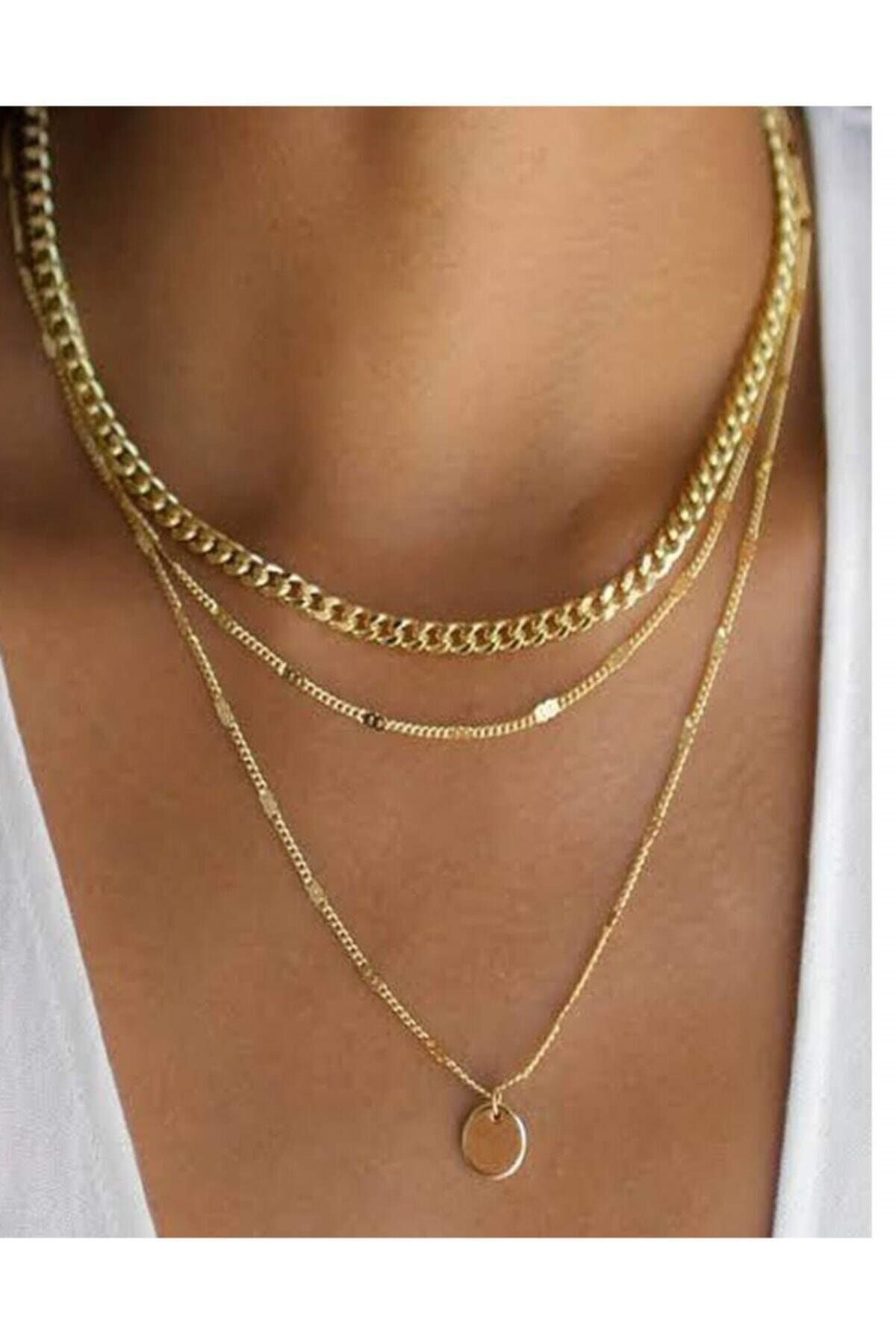 SHR ACCESSORIES & COLLECTIONS Gold Katlı Kolye