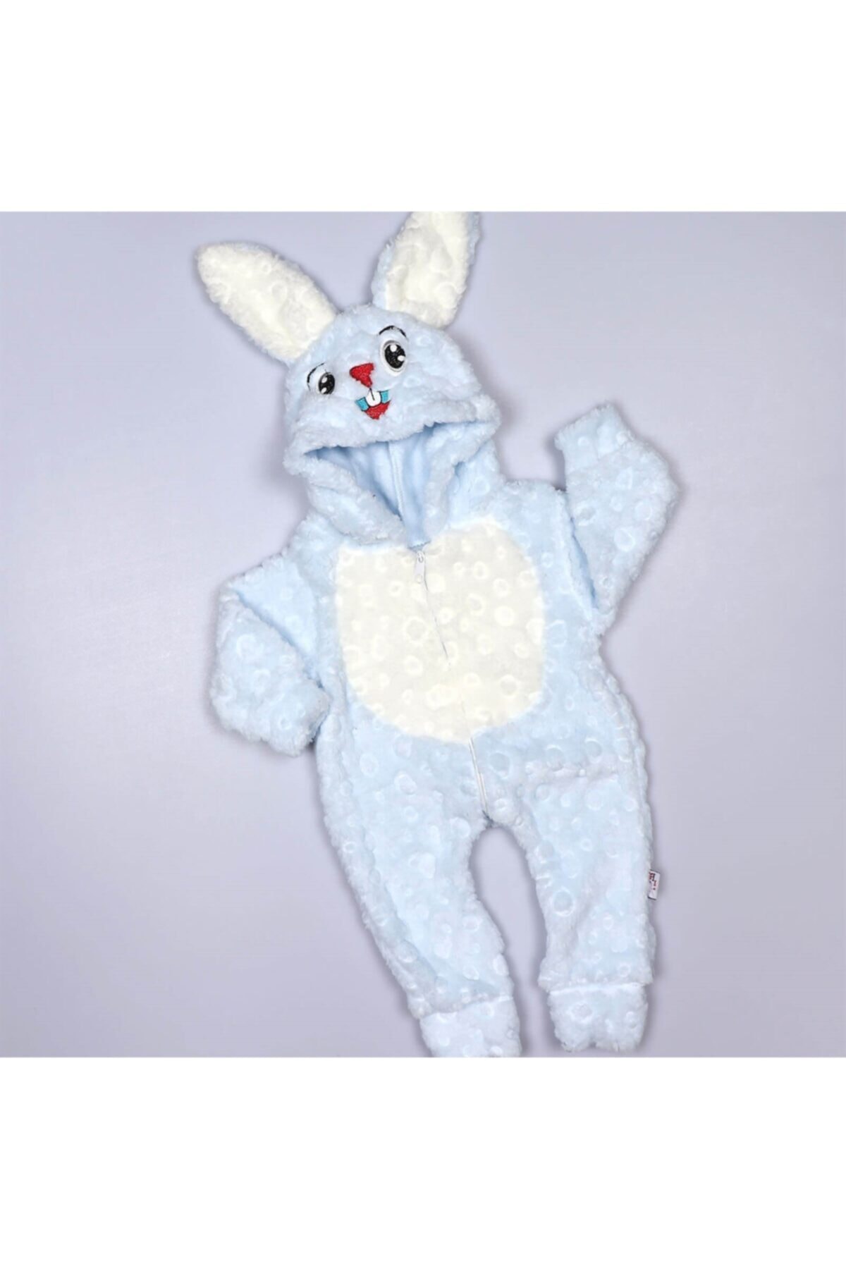 Bebelive Tavşan Kapşonlu Welsoft Erkek Bebek Tulum
