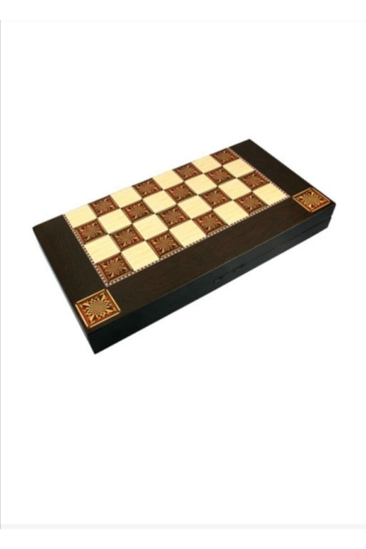 OTTOMAN GAMES Eser Orta Boy Kaplama Ahşap Tavla&dama Seti 02