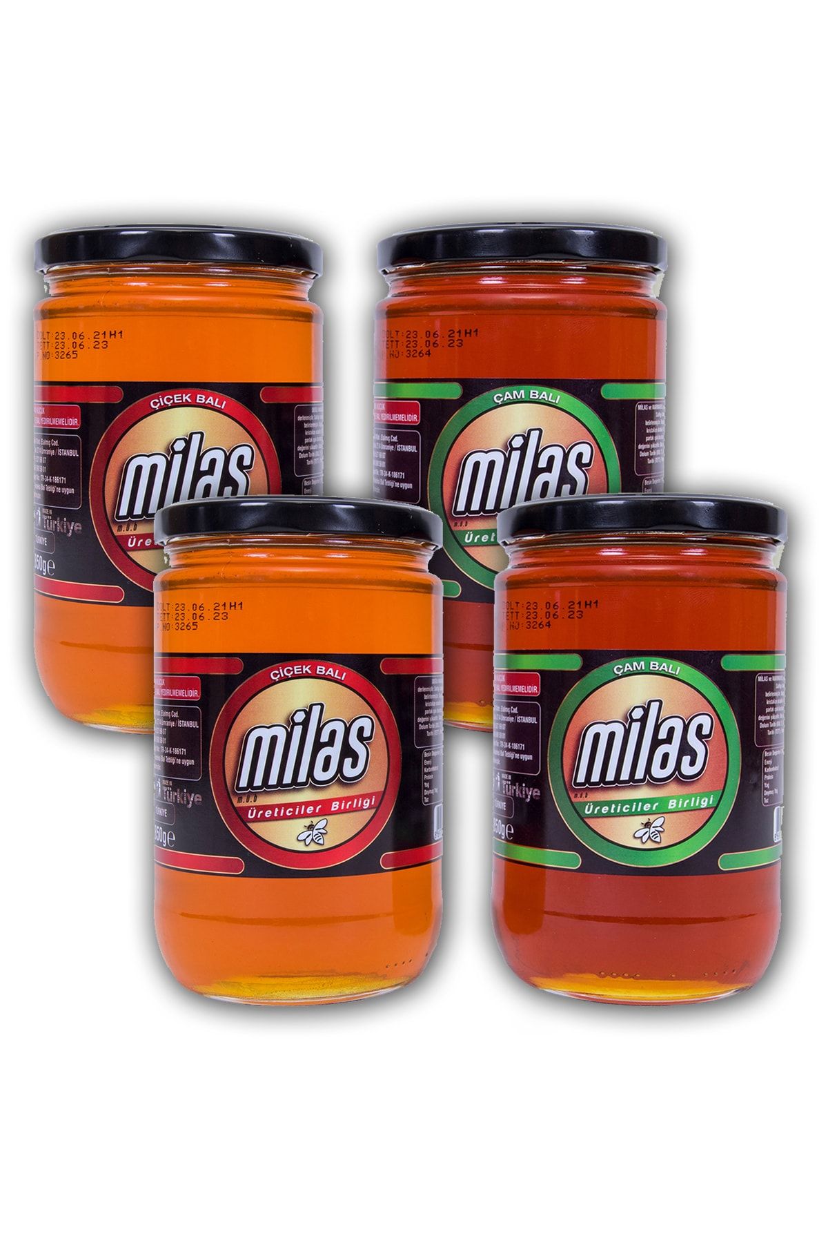MİLAS ÜRETİCİLER BİRLİĞİ Süzme Çiçek Balı 850 Gr 2 Adet +süzme Çam Balı 850 Gr 2 Adet