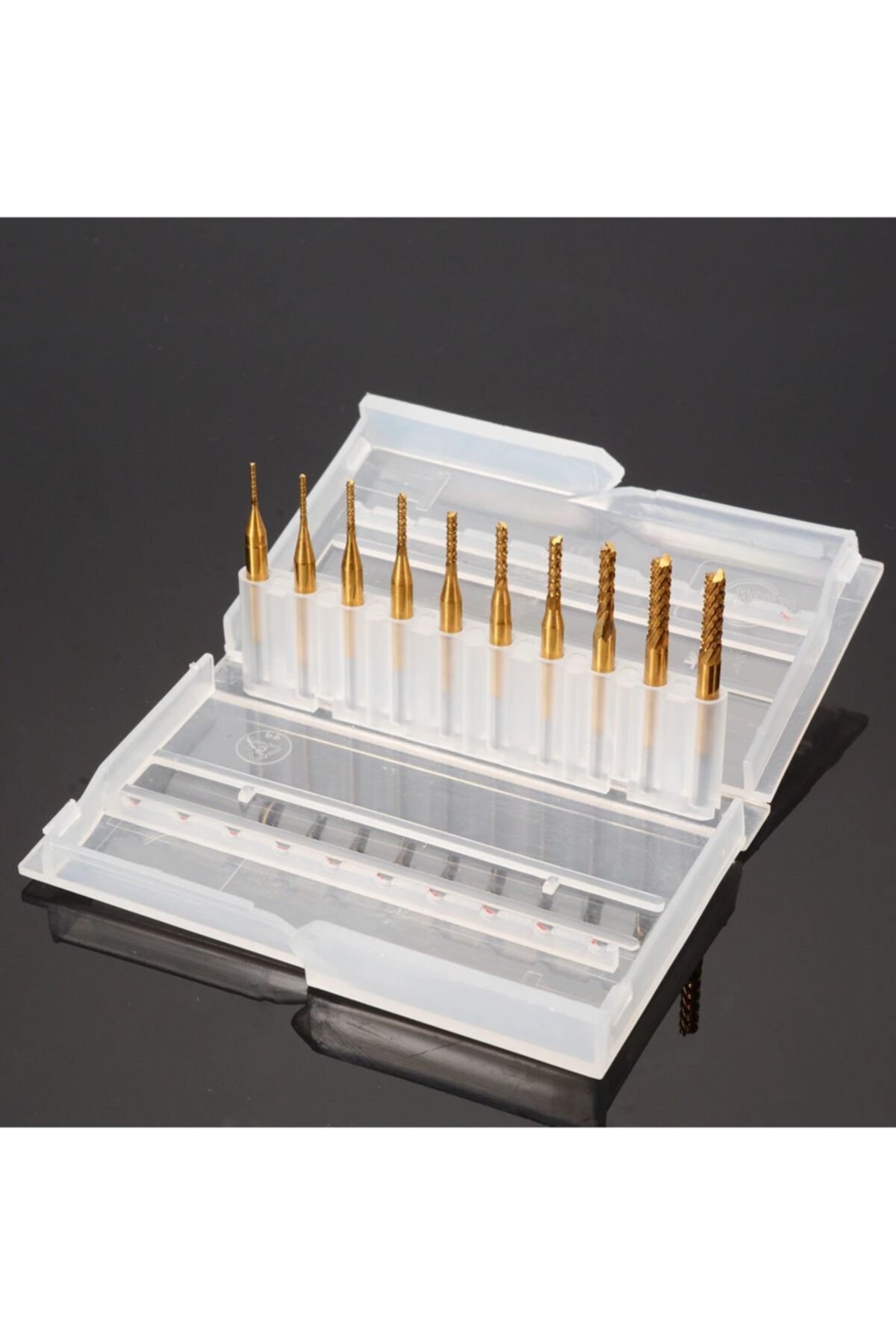 Modaadresiniz 10 Adet 1/8 Sap ''0.8-3.175mm Arası Pcb Gravür Kesici Cnc Matkap Uç Seti