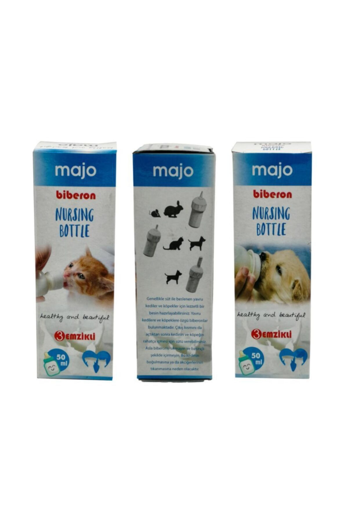 Majo Tavşan Biberon Seti 3 Emzikli 50ml