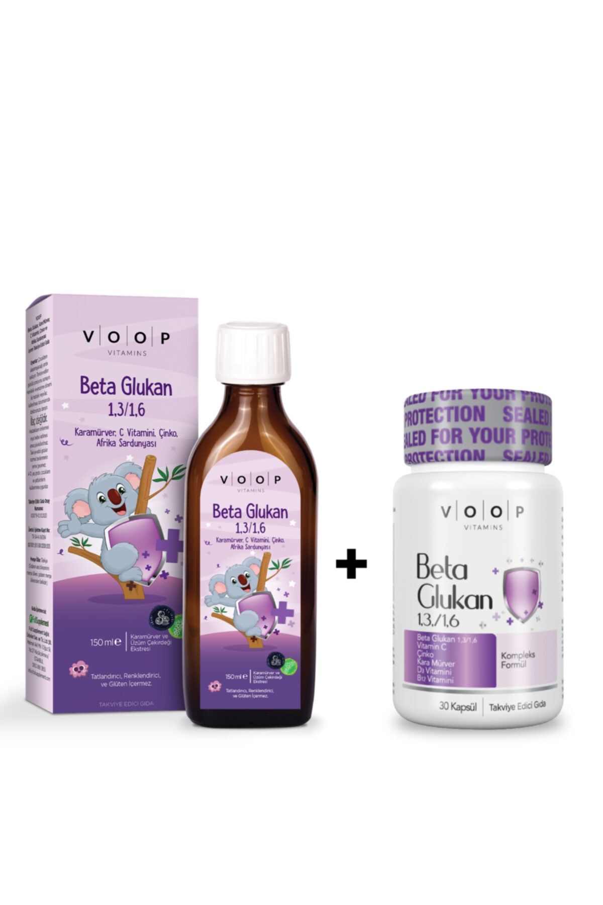 VOOP Beta Glukan Şurup 150 ml + Beta Glukan 30 Kapsül
