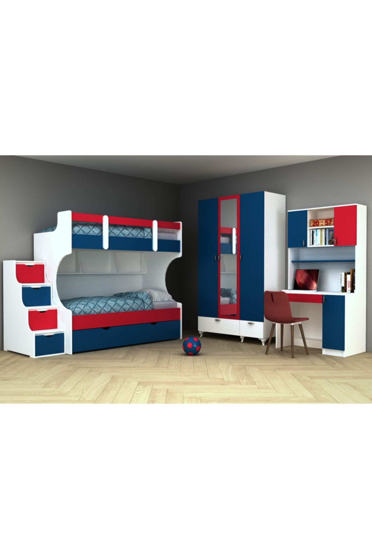 EMİN MOBİLYA DEKORASYON Ranza % 100 Mdf Genç Oda Takımı