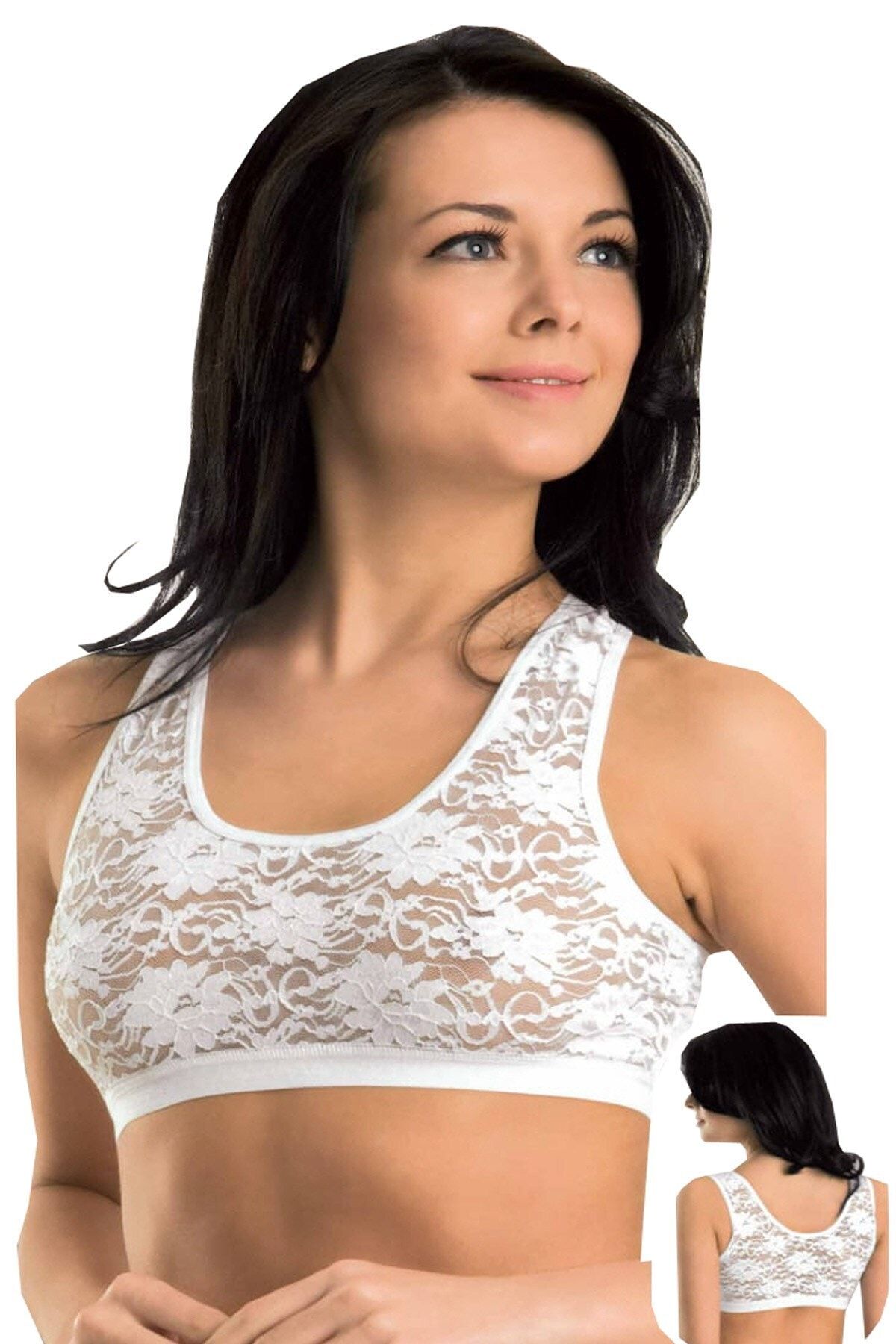 Derya Kurşun Kalın Dantel Askılı Body Sütyen 516