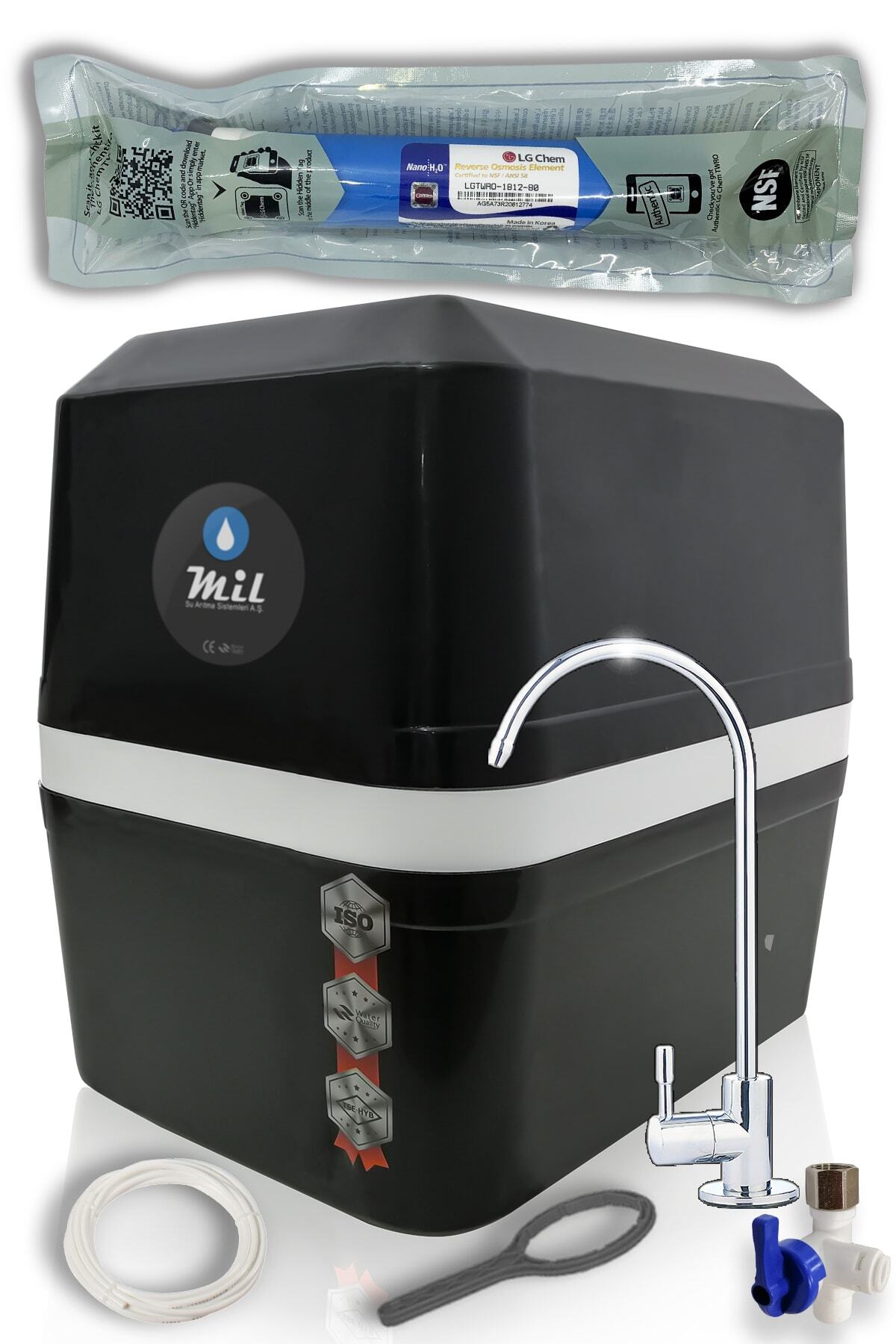 Mil Su Lg Membranlı 10 Aşamalı Metal Tanklı Kuruluma Hazır Set Su Arıtma Cihazı (DNP10-SYH-M-L)