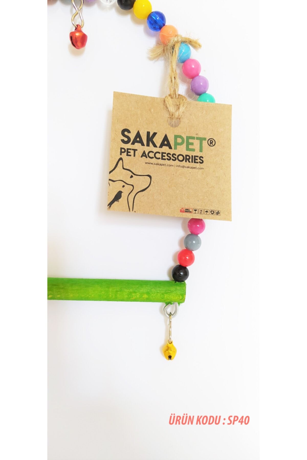 SAKAPET Paraket Papağan Için Salıncak Sp40 Kuş Salıncağı