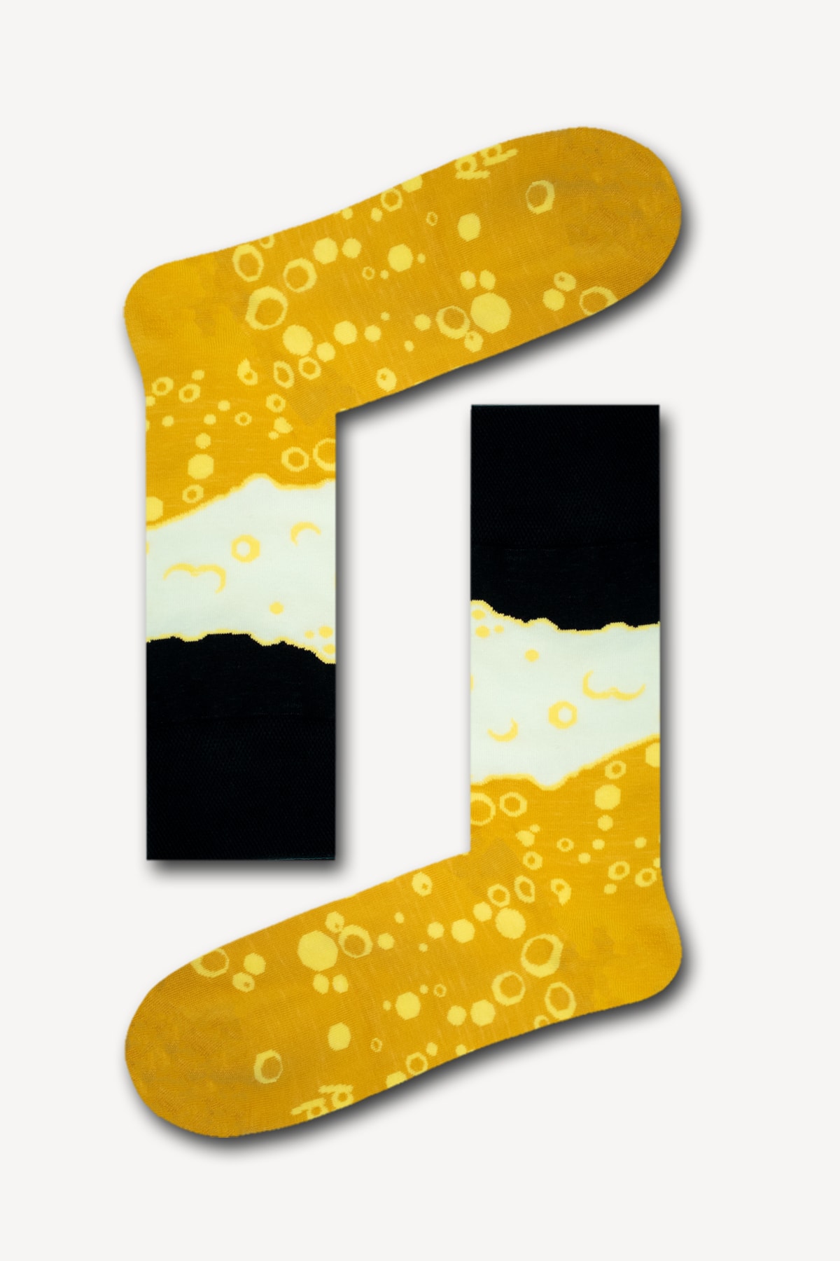 DE&BA SocksWear Unısex Bira Köpüğü Desenli Soket Çorap
