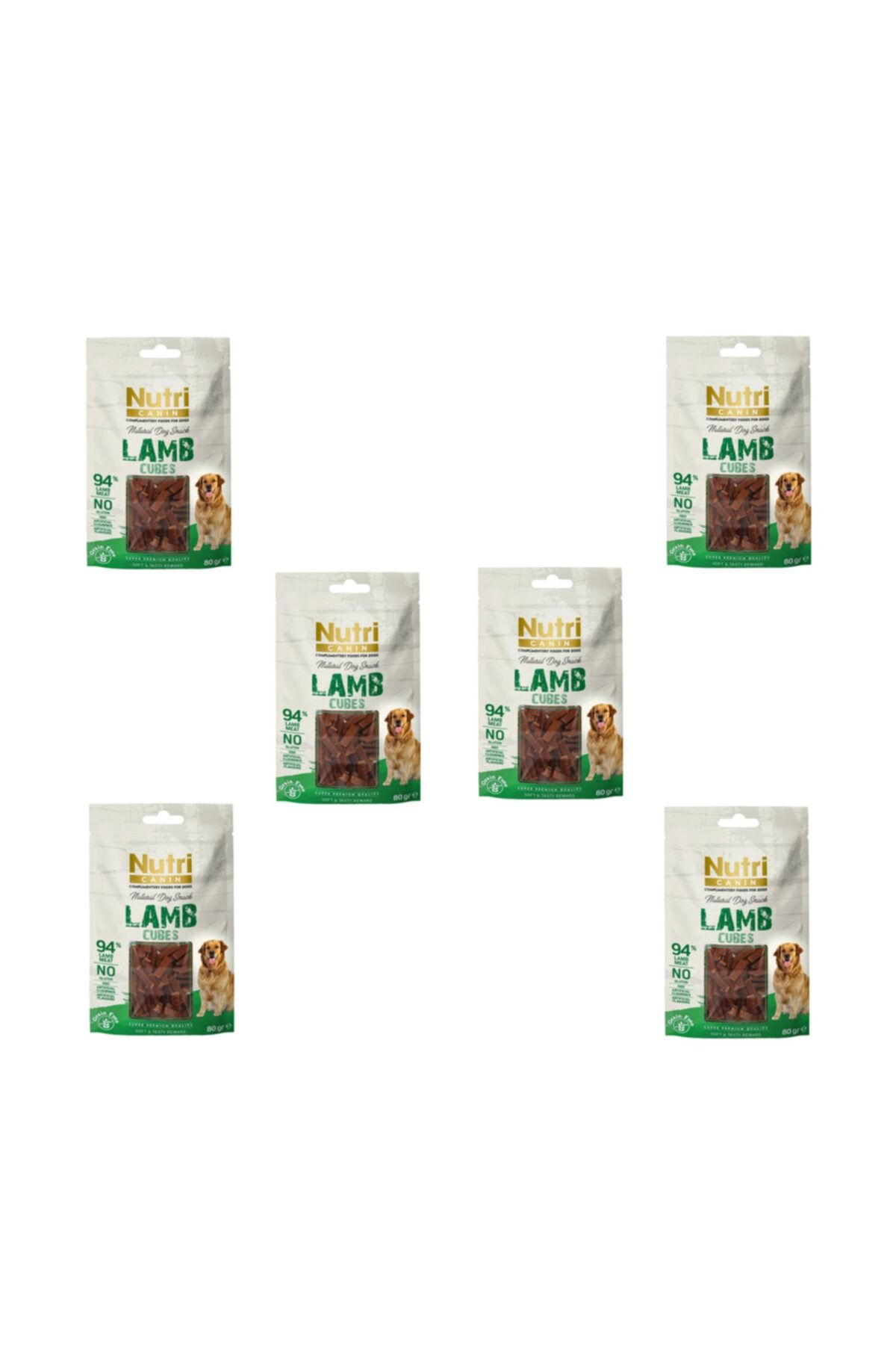 Nutri Canin Kuzu Etli Küpleri Tahılsız 80gr Köpek Ödülü 6adet