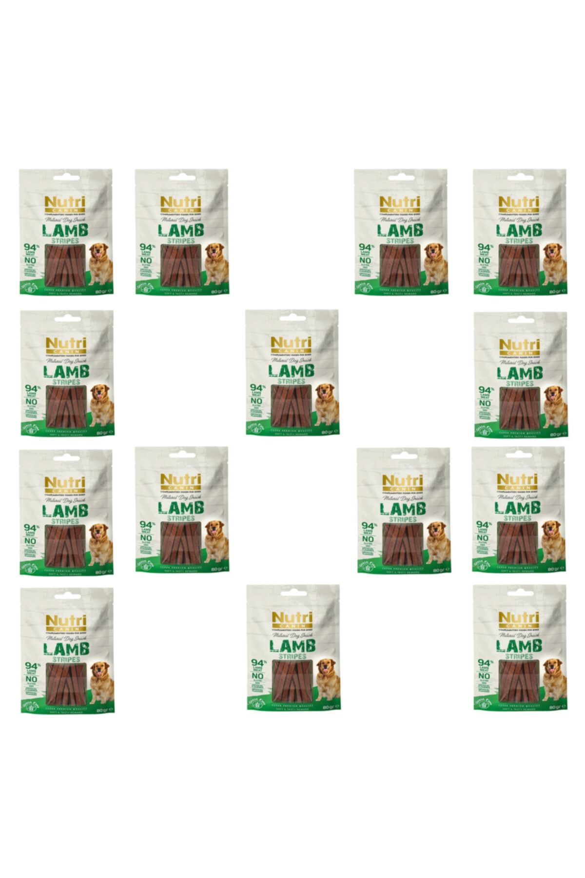 Nutri Canin Kuzu Etli Çubukları Tahılsız 80gr Köpek Ödülü 14adet