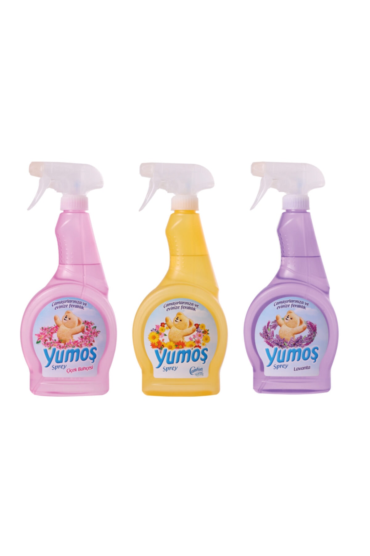 Yumoş Çamaşır ve Oda Kokusu Spreyi Lavanta Çiçek Bahçesi ve Comfort Spring 500 ml