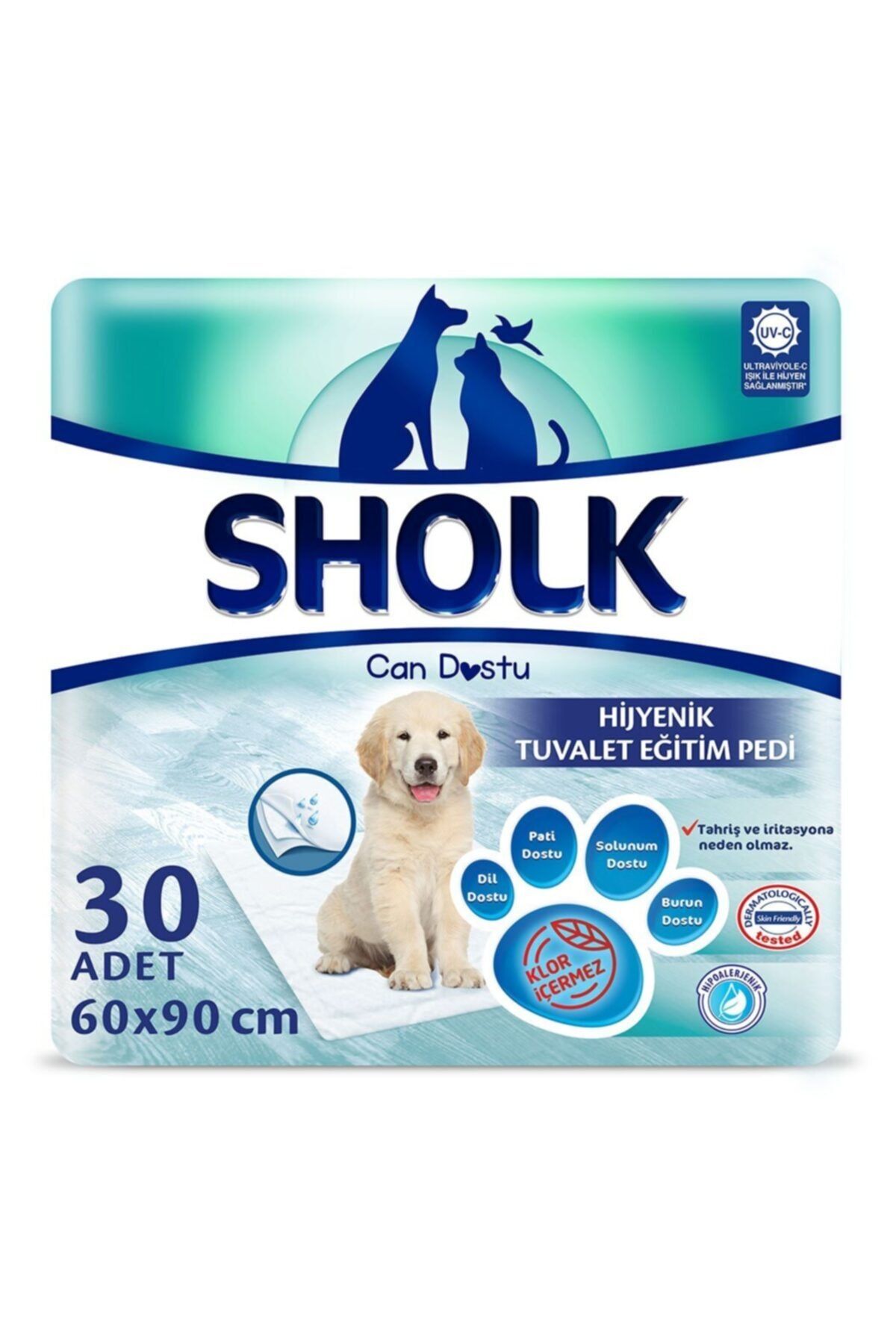 Sholk Evcil Hayvan Eğitim Pedi 90x60 30'lu